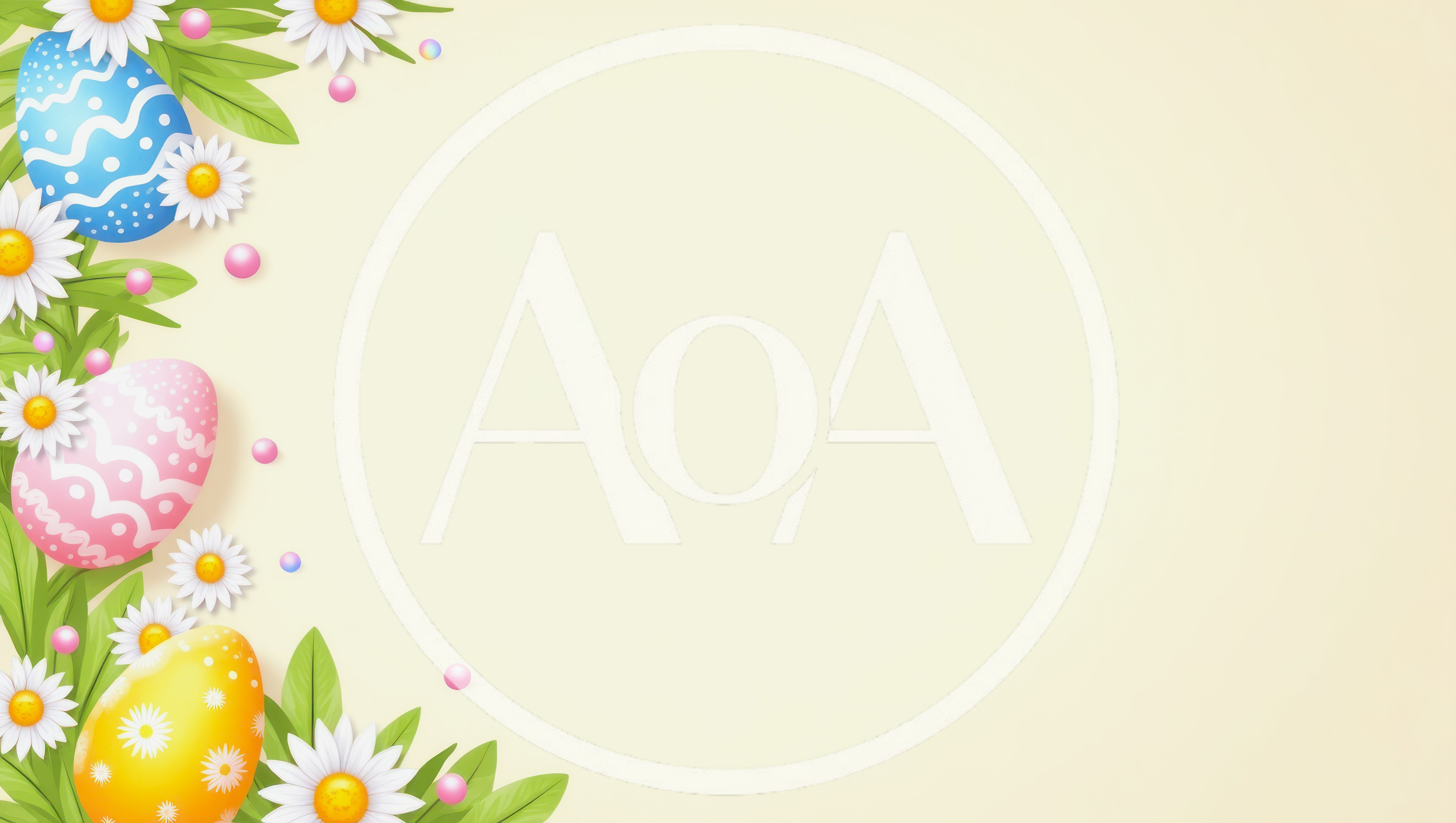 Easter Eggs And Daisy Flowers Border Background