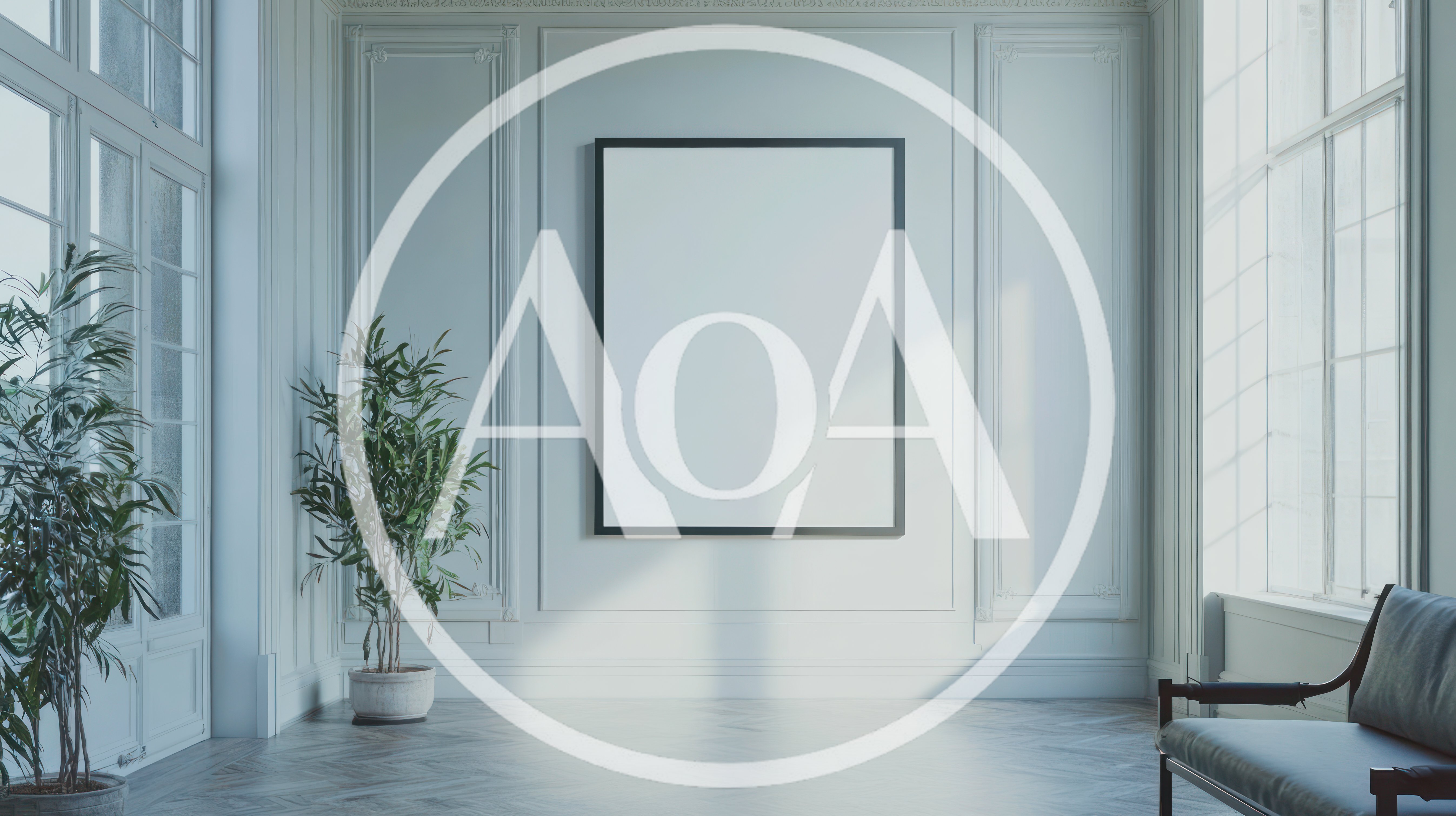 Empty Picture Frame On A Minimalist Wall