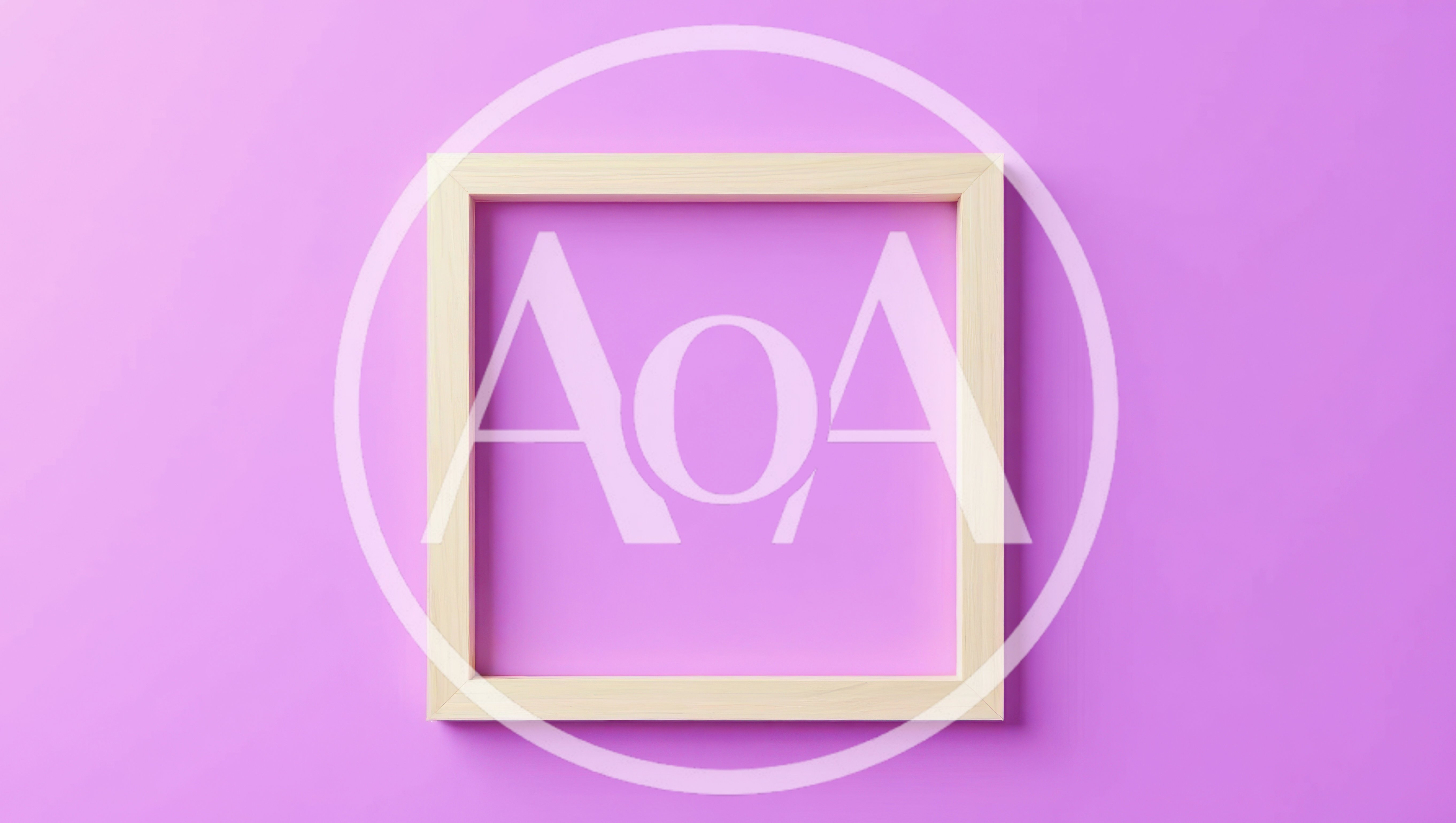 Empty Wooden Picture Frame On Purple Background