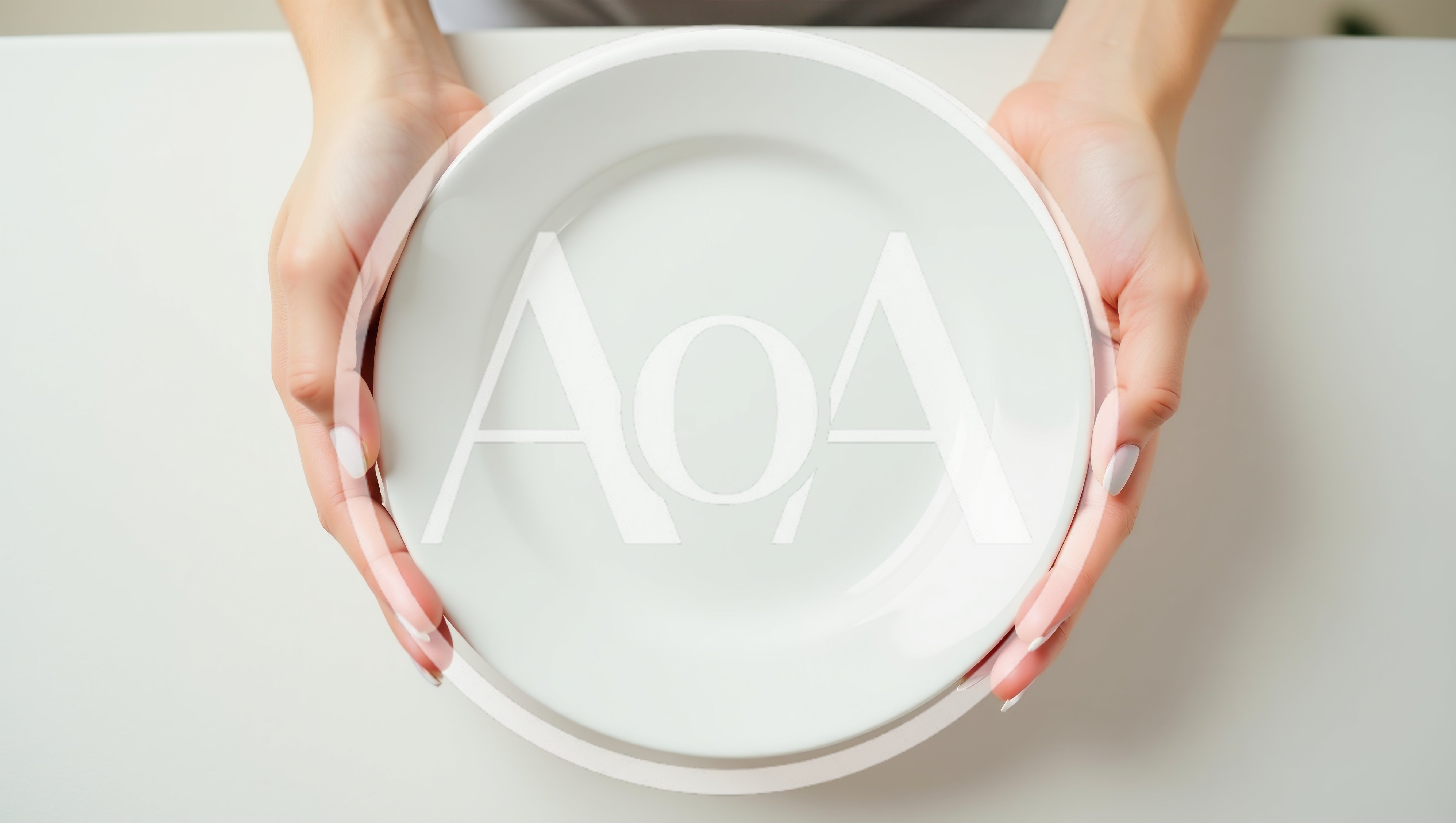 Woman Holding An Empty White Plate