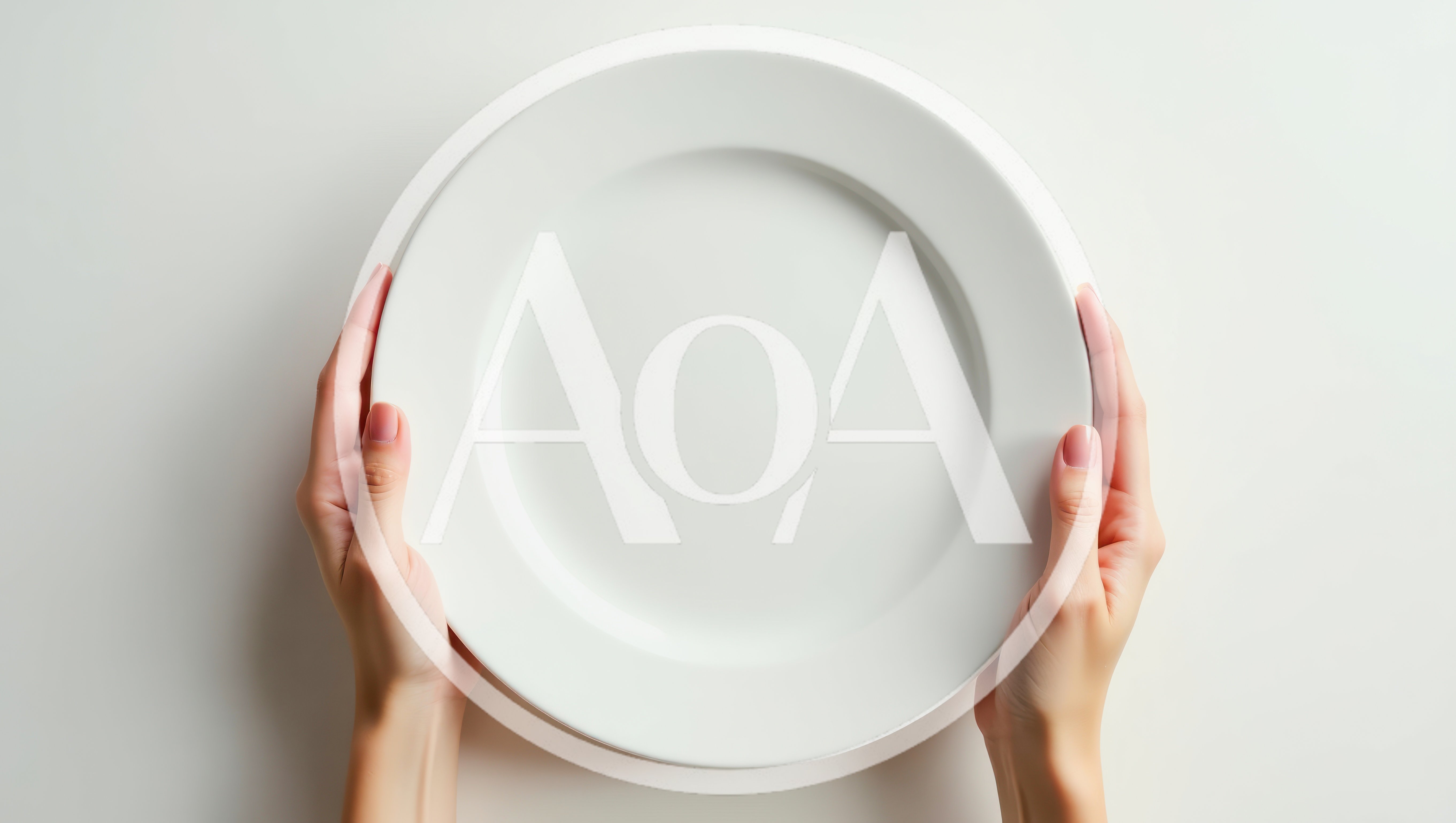 Woman Holding An Empty White Plate