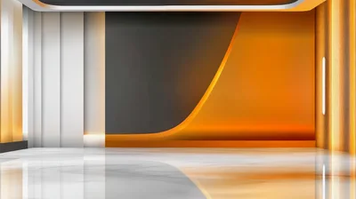 Modern Virtual News Studio Background