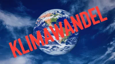 Climate Change Text Overlay On Earth Globe