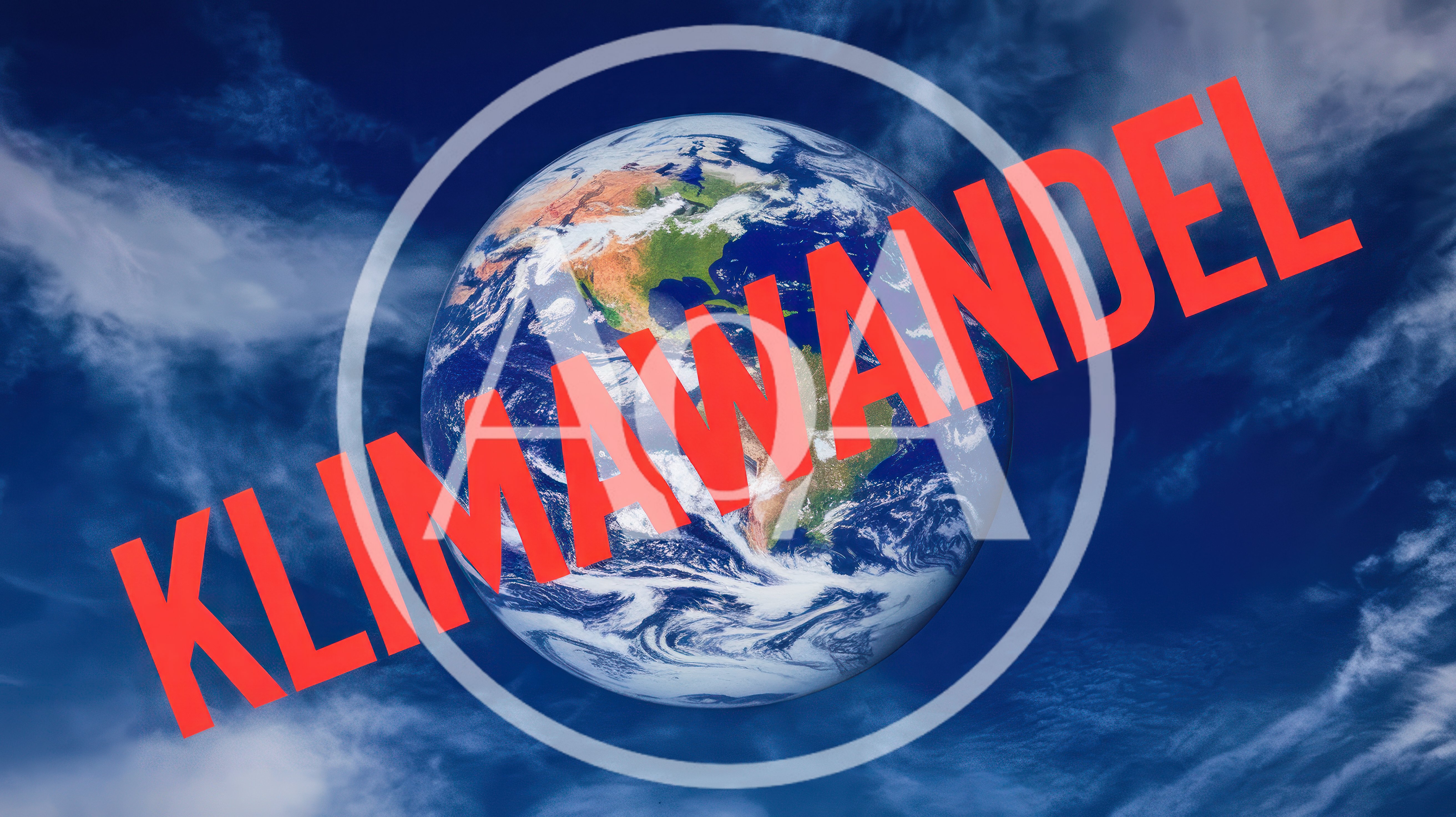 Climate Change Text Overlay On Earth Globe