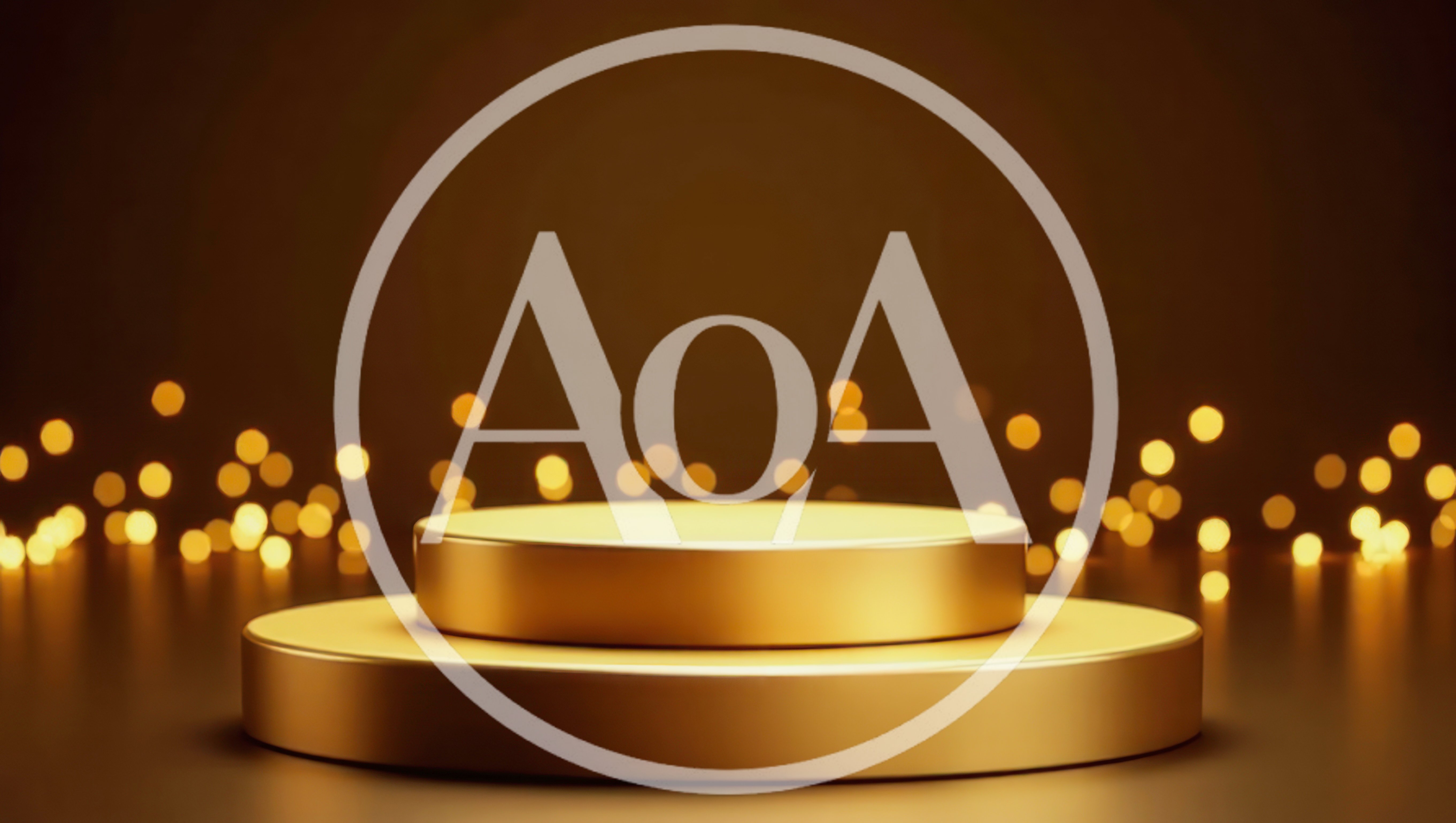 Golden Two Tiered Display Pedestal With Bokeh Lights