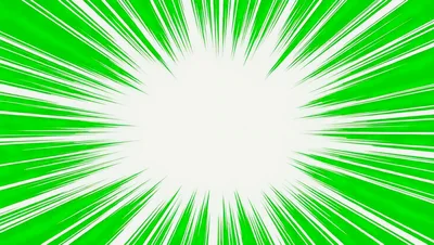 Green Screen Manga Style Speed Lines Background