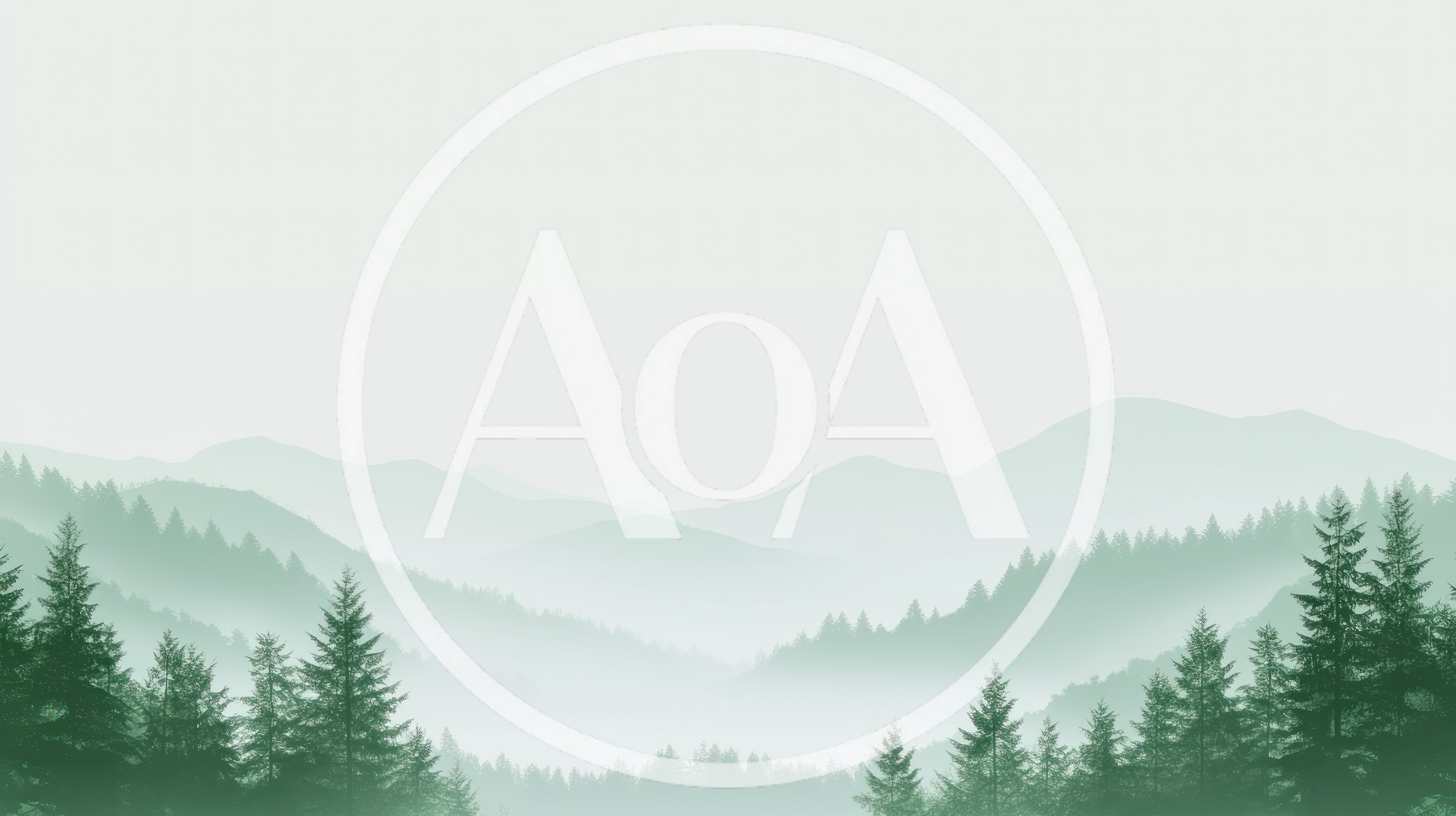 Misty Mountain Landscape With Evergreen Forest