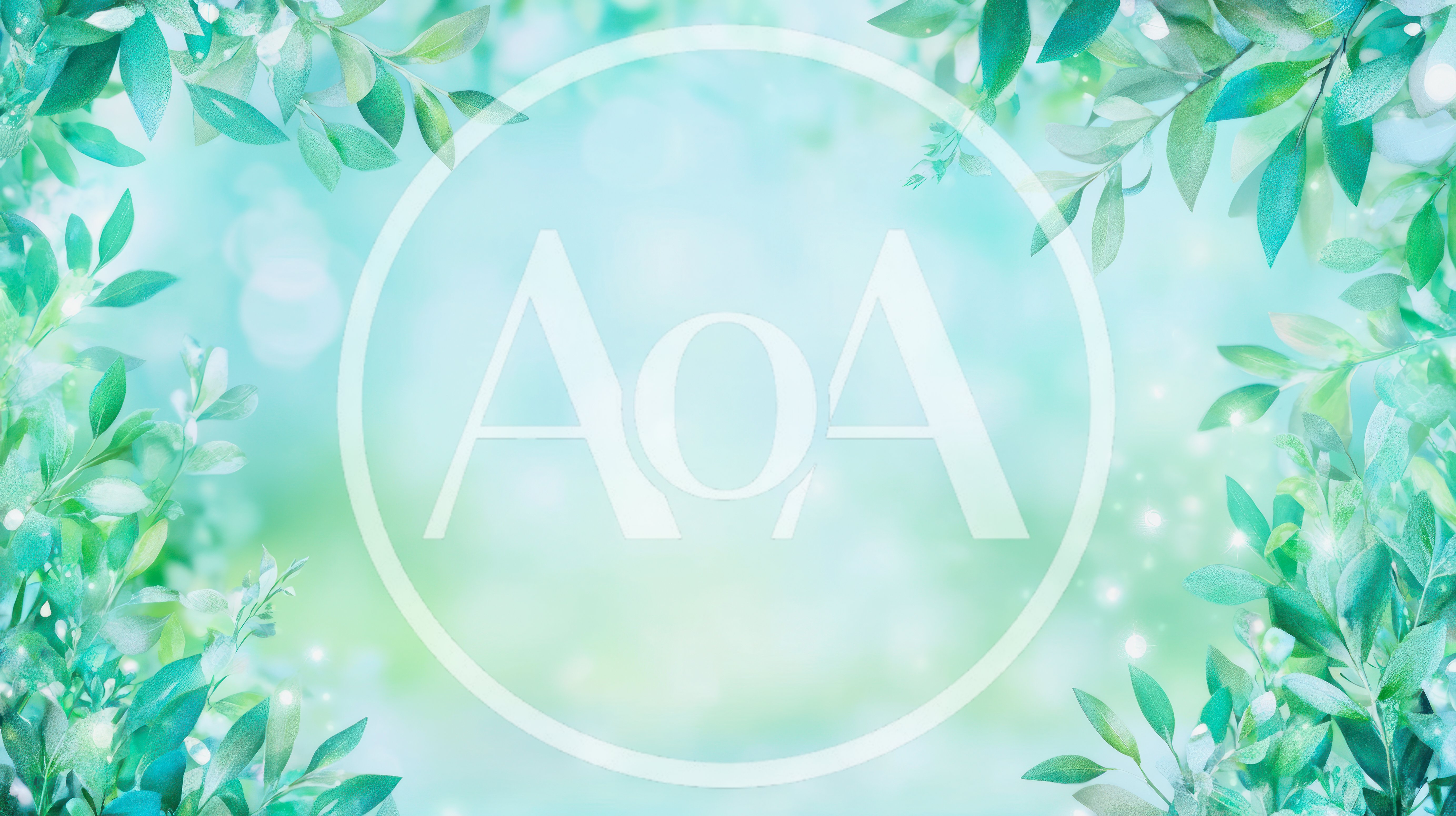 Soft Green Leaves Frame With Bokeh Light Background
