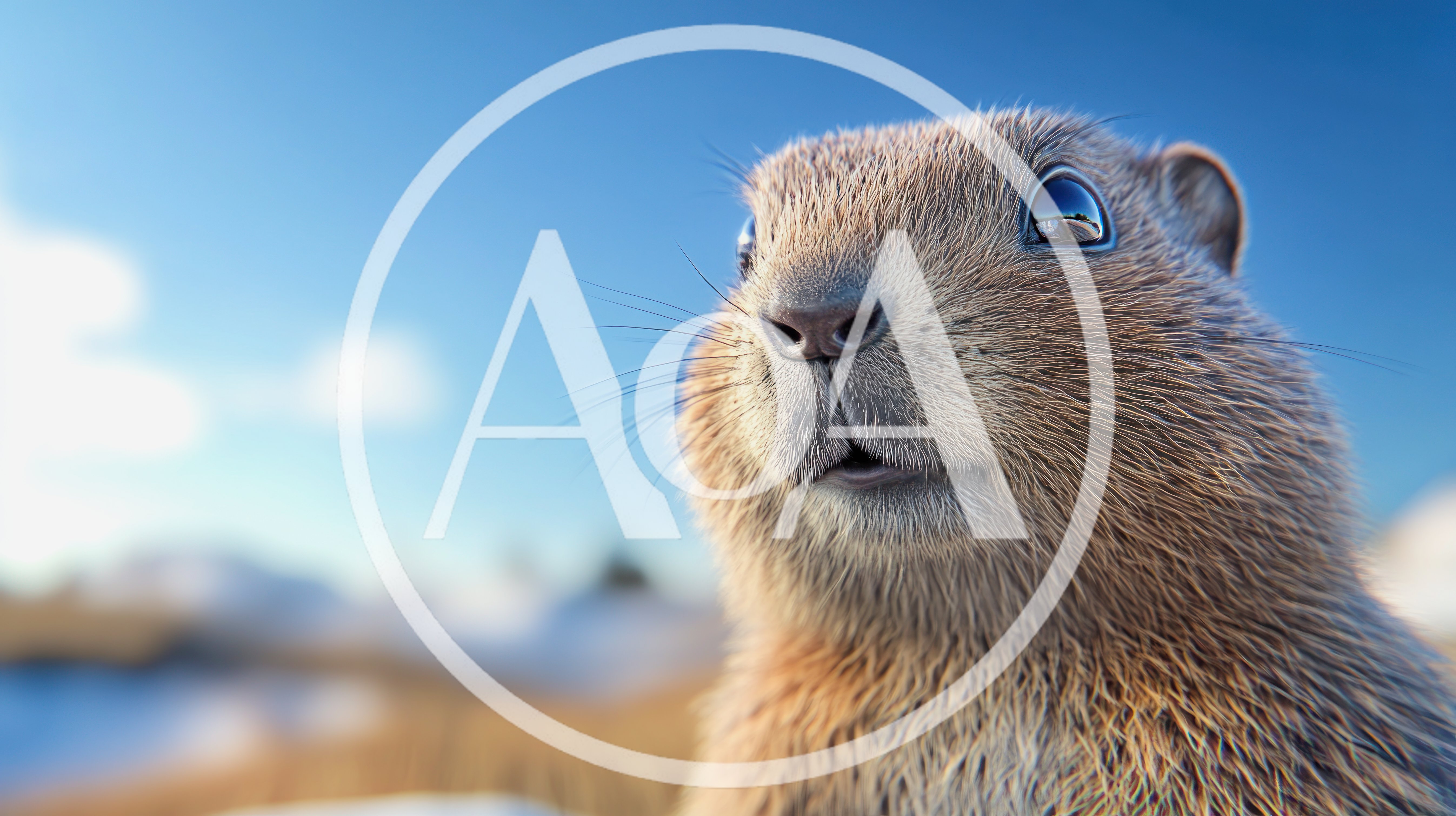 Close Up Portrait Of A Curious Groundhog