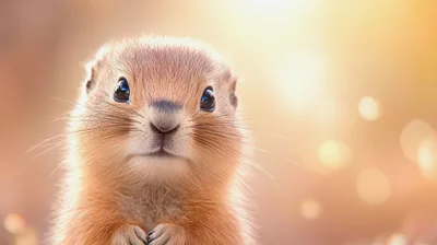 Close Up Portrait Of A Cute Prairie Dog