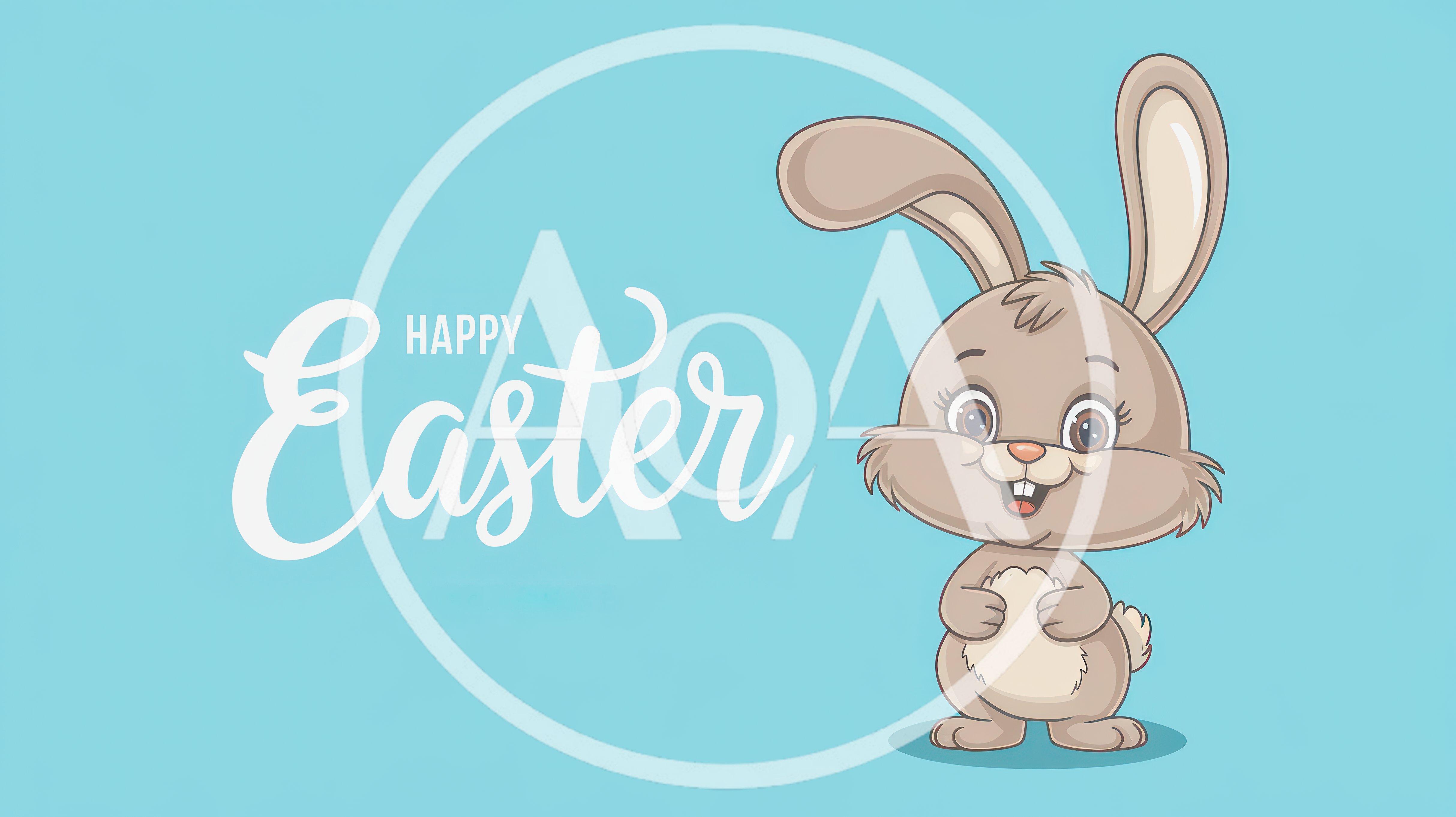 Cute Cartoon Easter Bunny Illustration