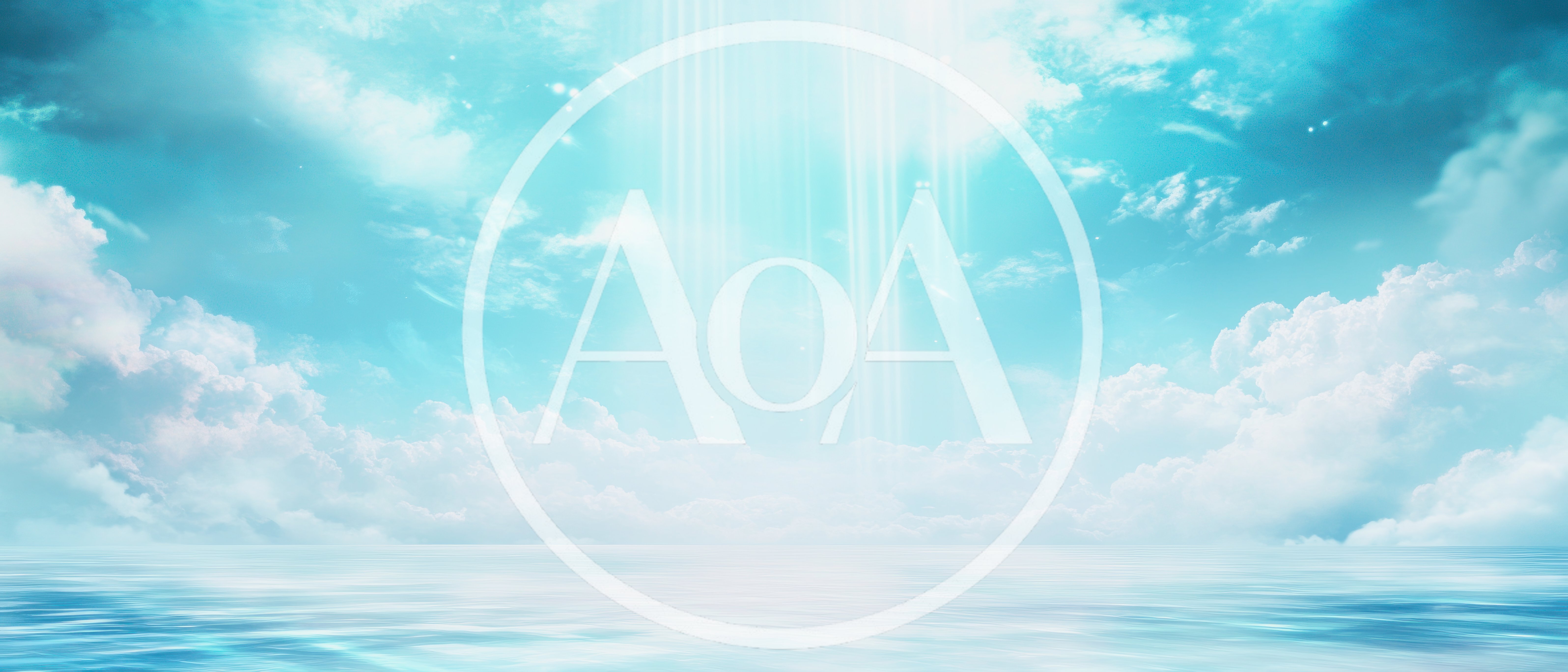 Ethereal Light Beams Descending Over Calm Ocean Waters