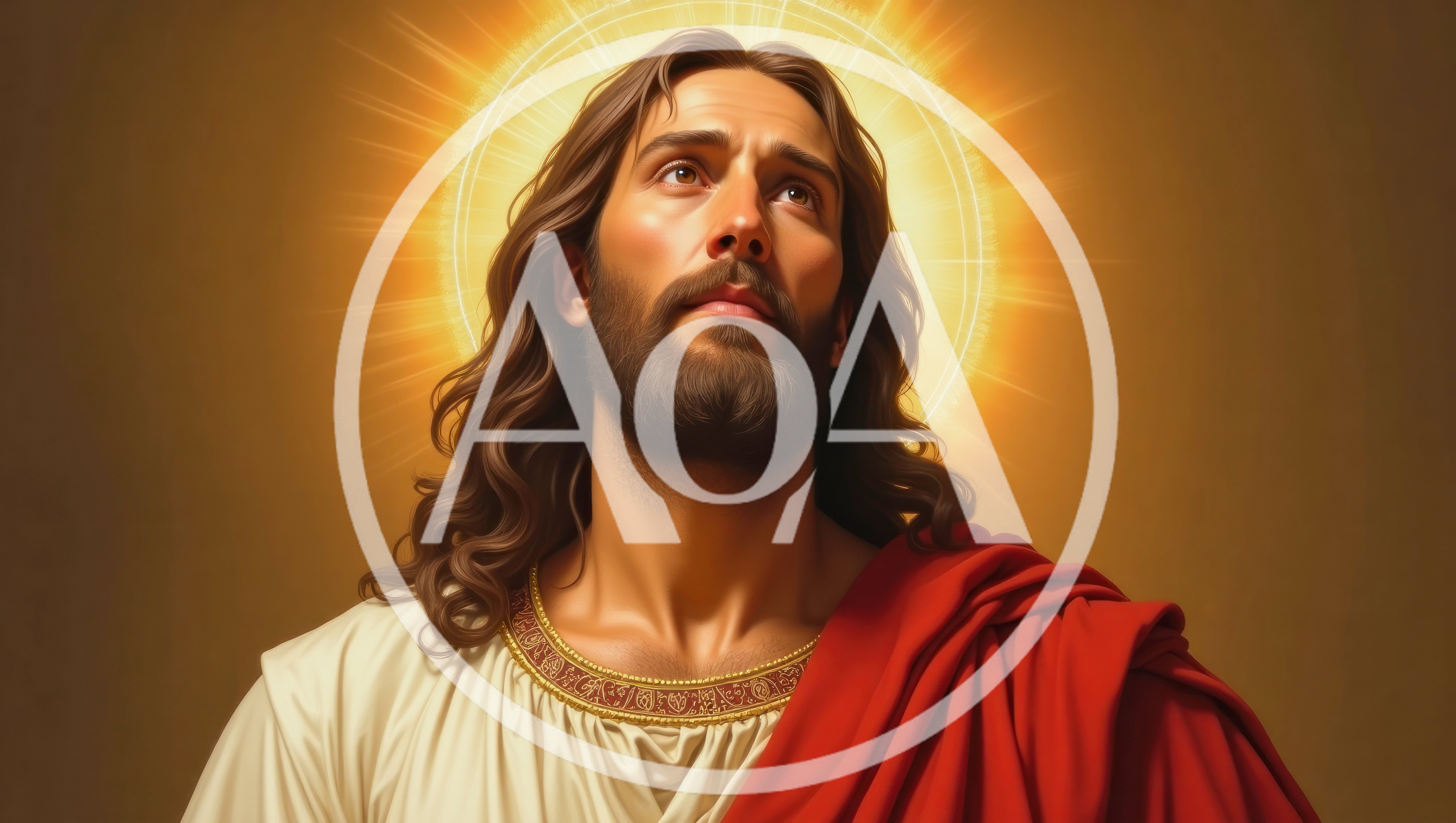 Portrait Of Jesus Christ With Radiant Halo