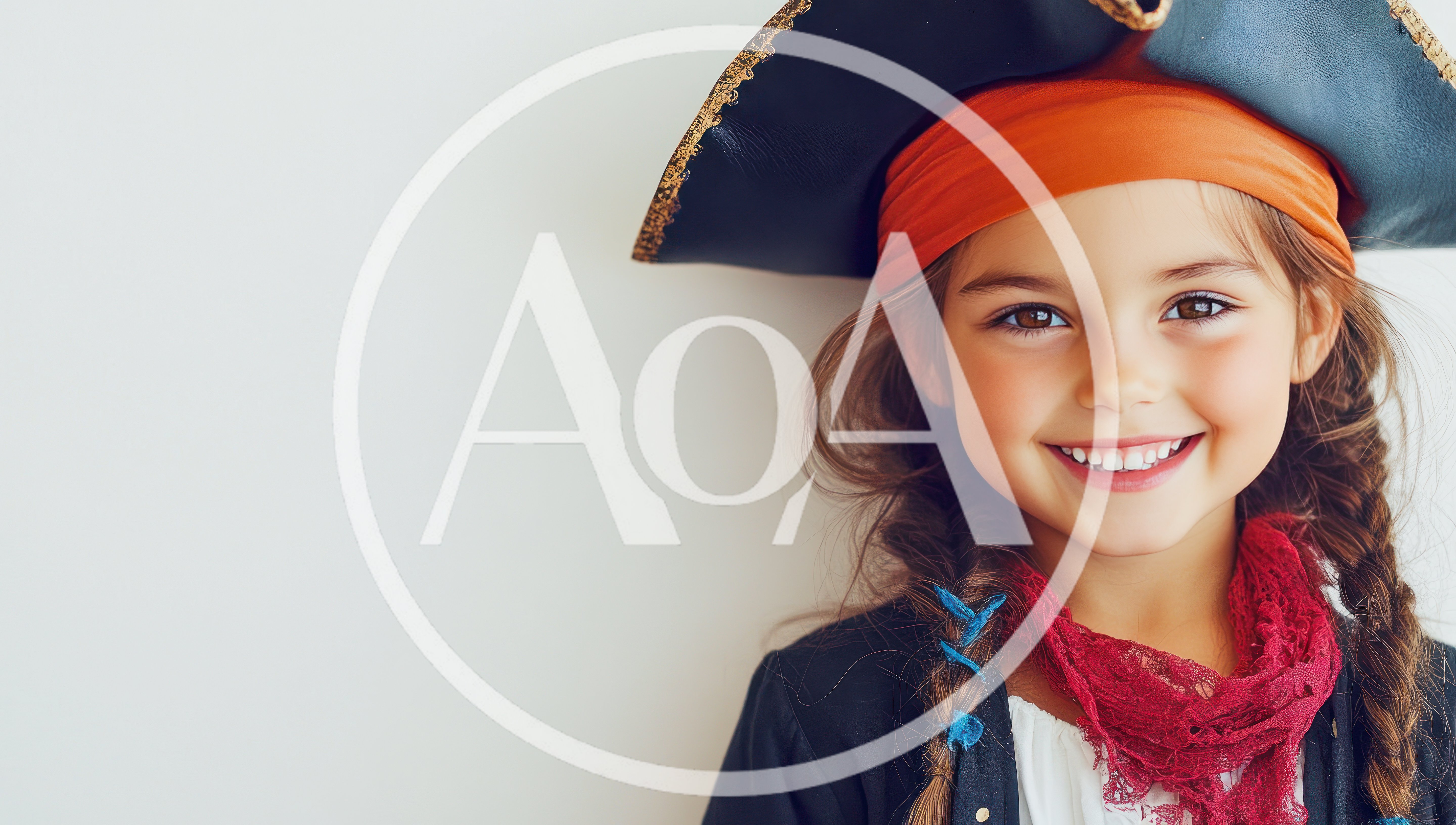 Smiling Young Girl Dressed As A Pirate