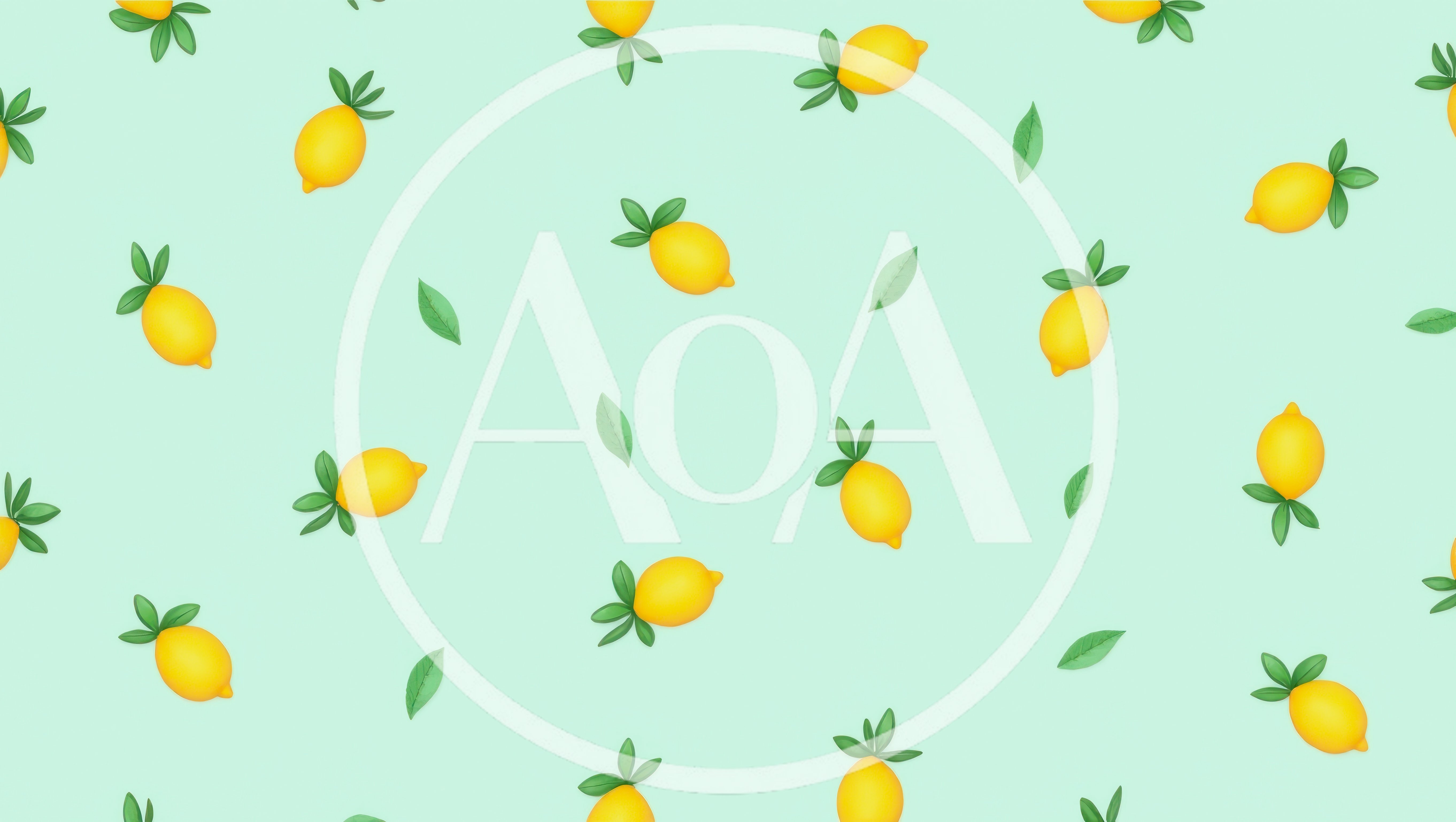 Seamless Pattern Of Yellow Lemons On Pastel Green Background