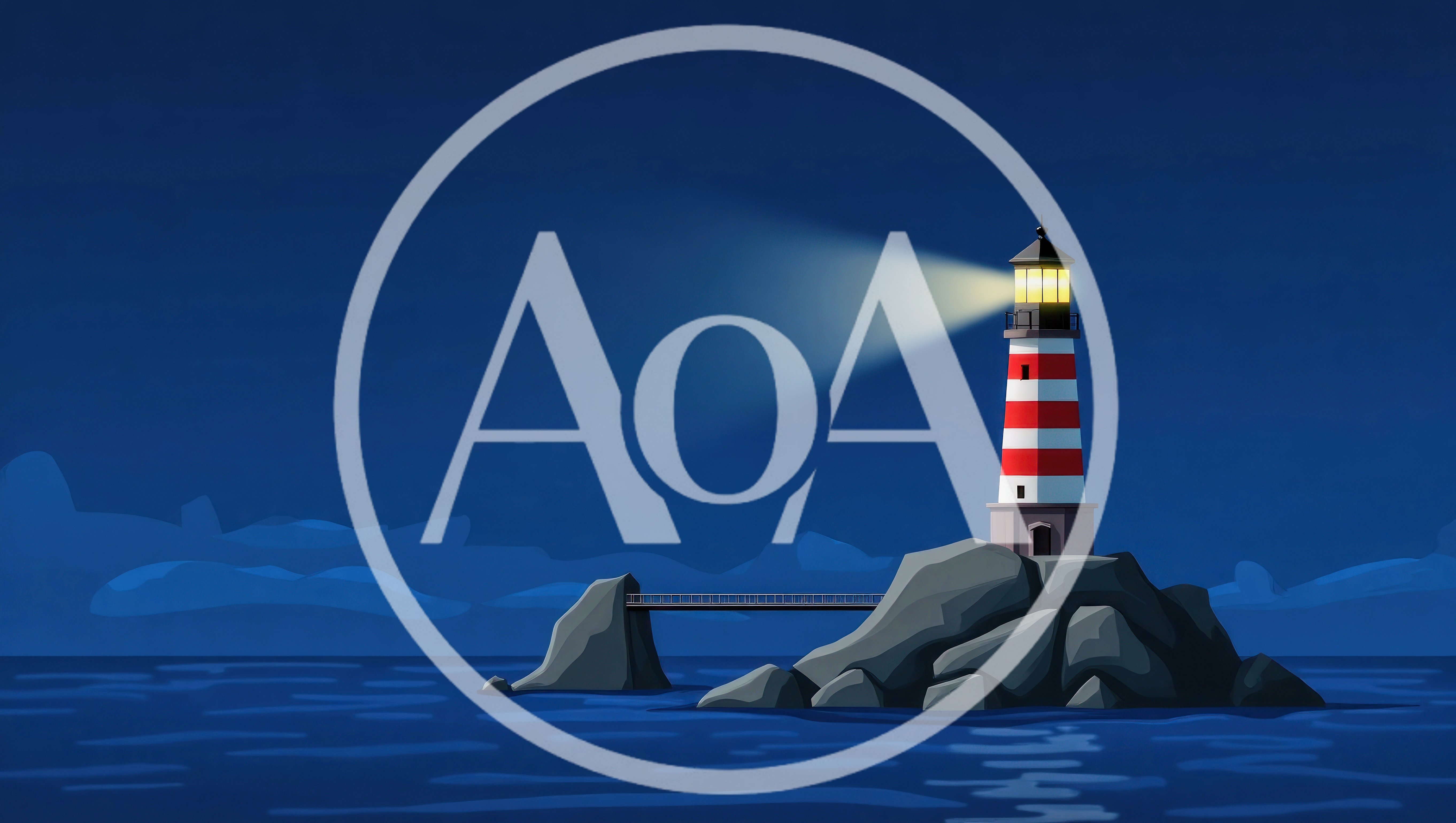 Lighthouse Shining Beam Over Dark Ocean At Night