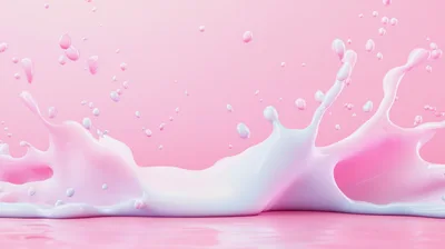 Abstract Pink and White Liquid Splash