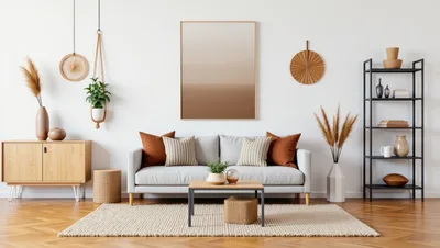 Modern Living Room Interior With Neutral Decor