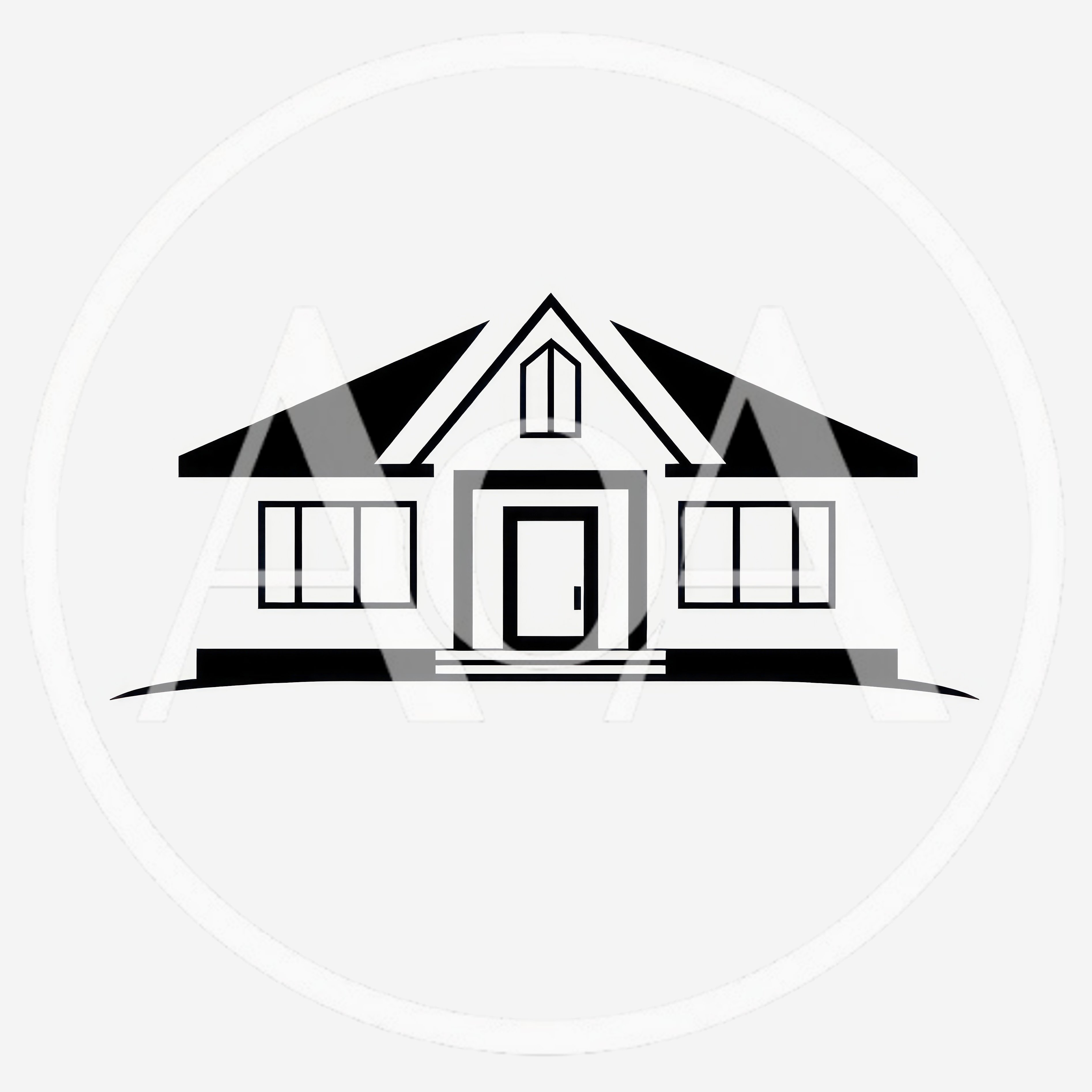 Minimalist Black And White House Icon