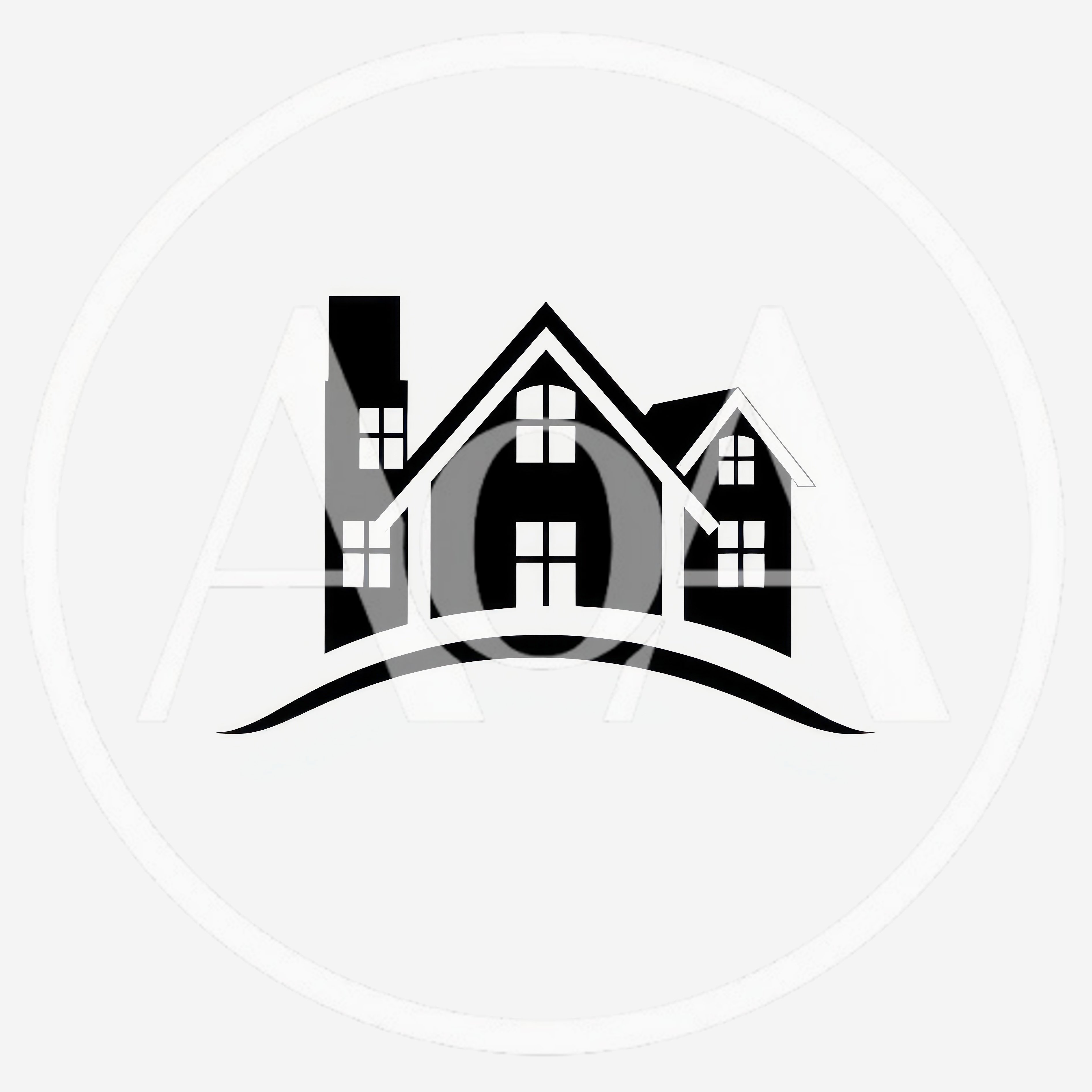 Minimalist Black House Icon On White Background