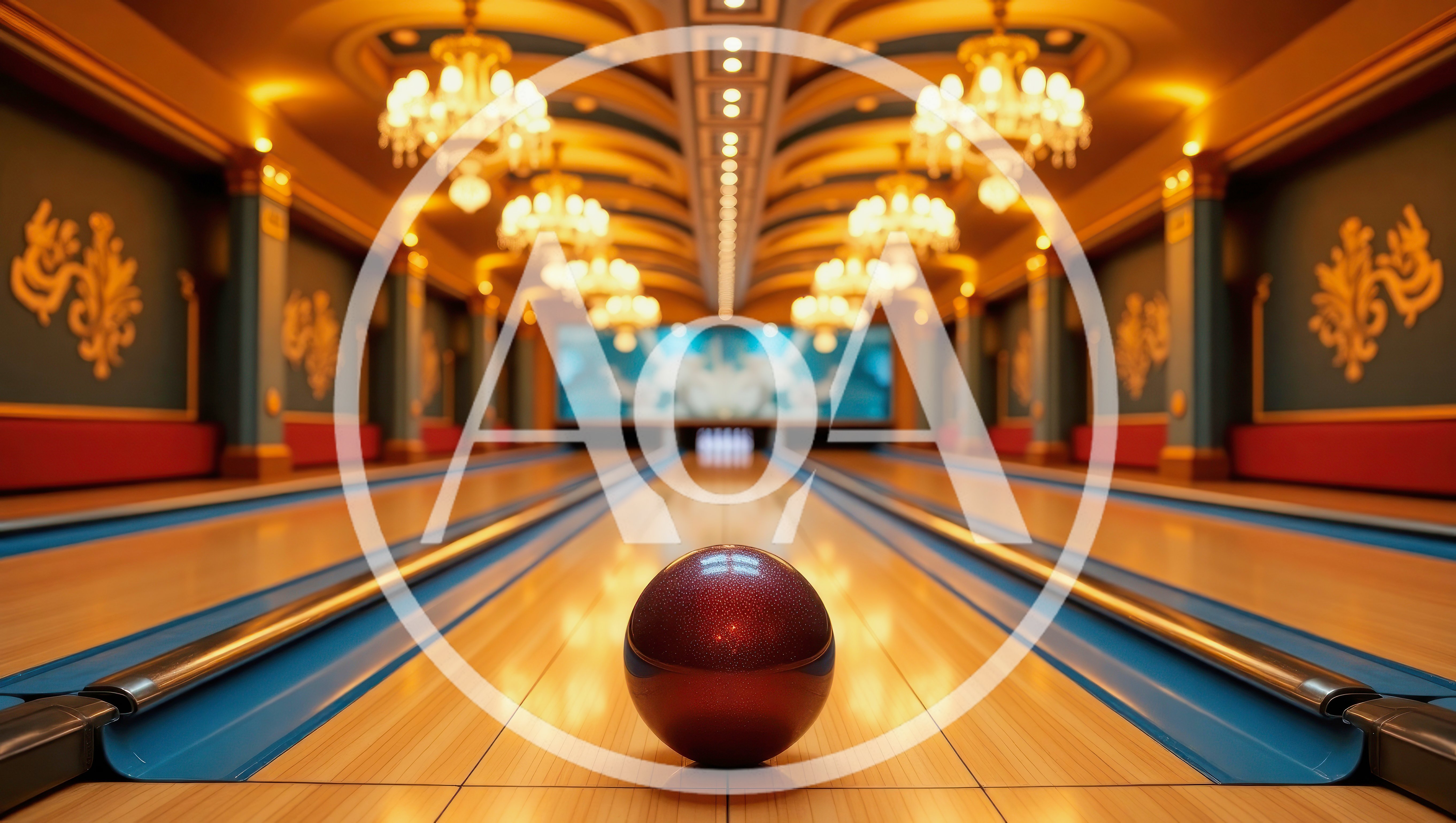 Luxury Bowling Alley Lane With A Single Ball