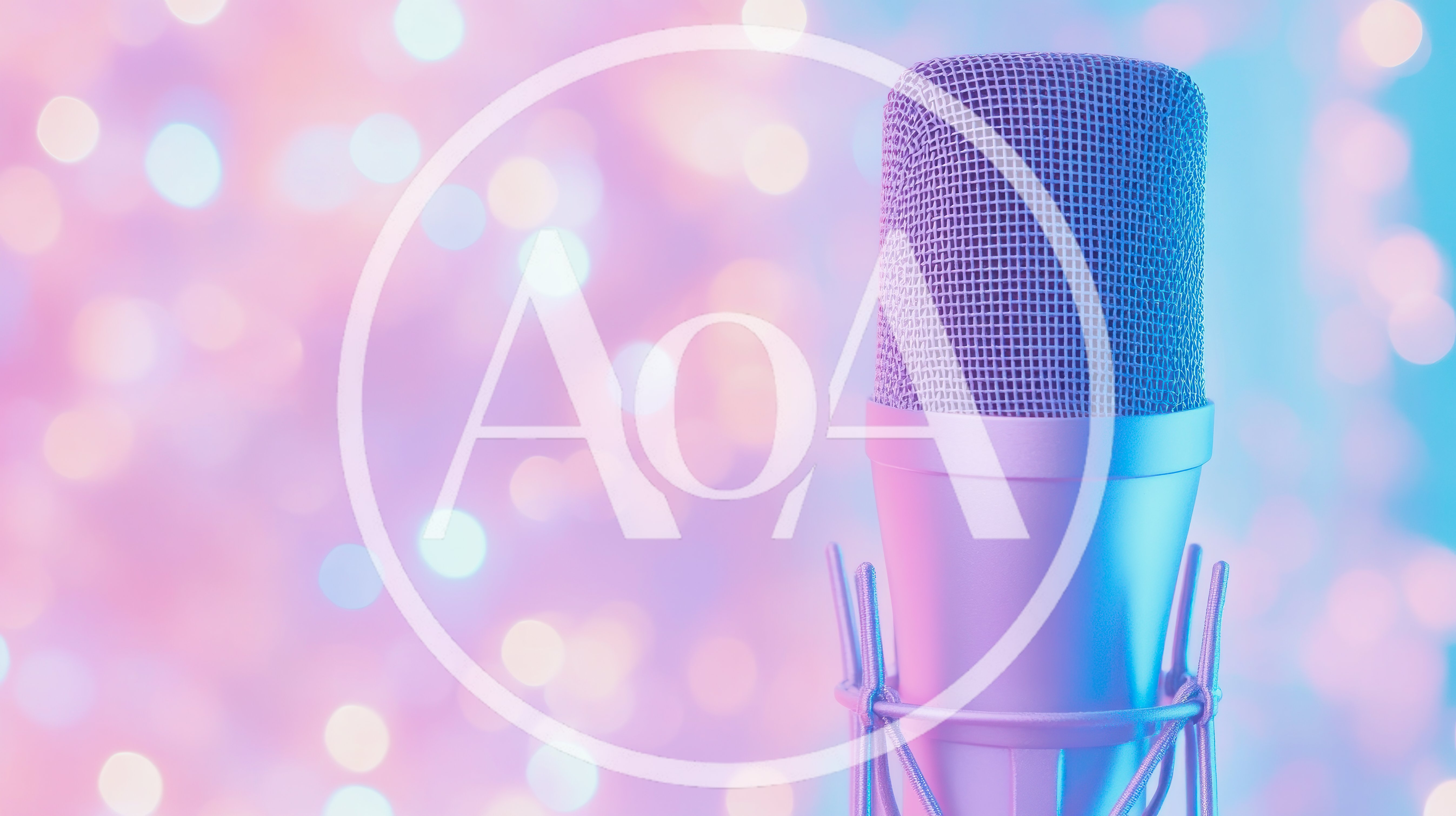 Studio Condenser Microphone Against Soft Bokeh Background