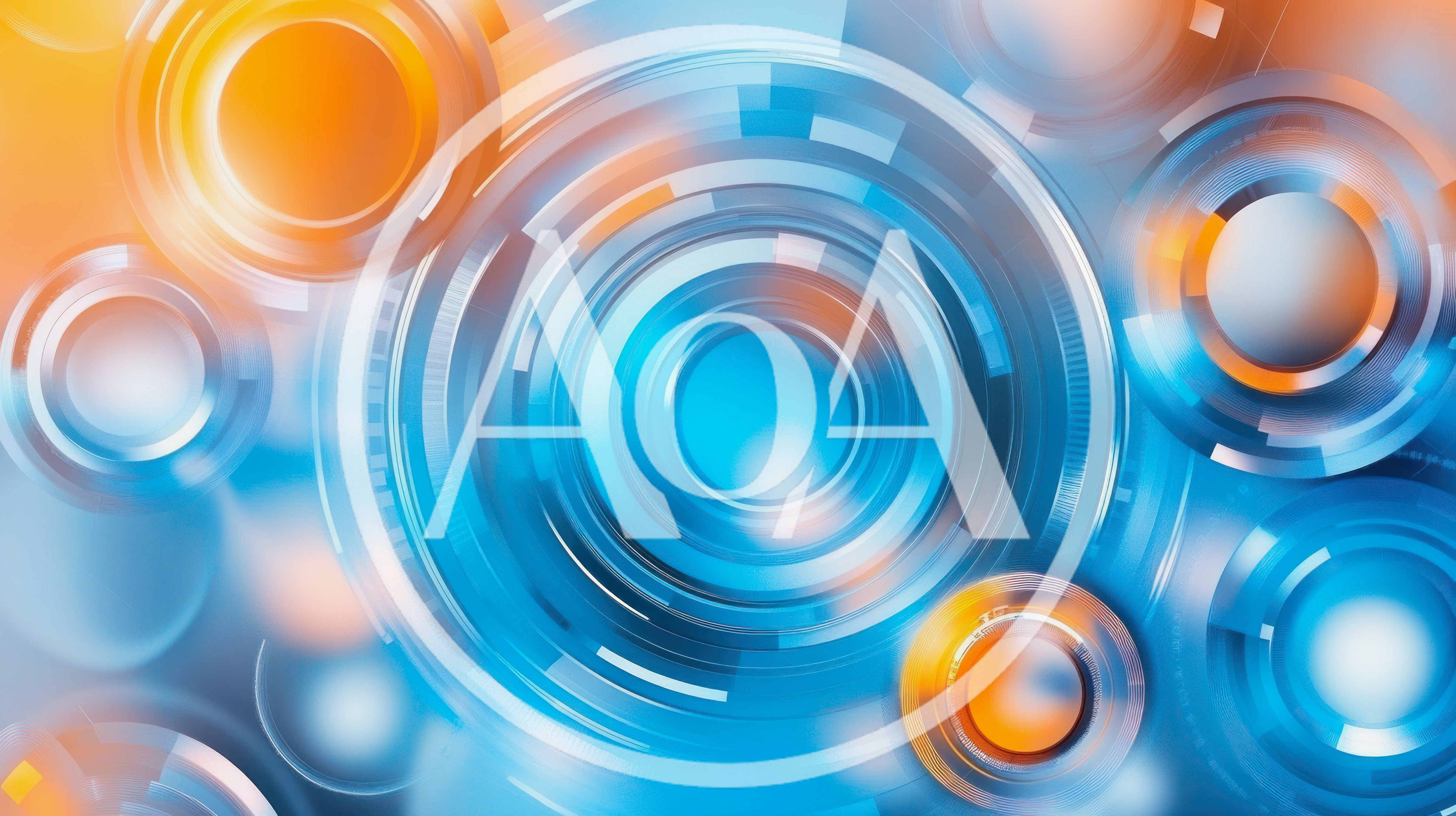 Abstract Digital Background With Glowing Concentric Circles