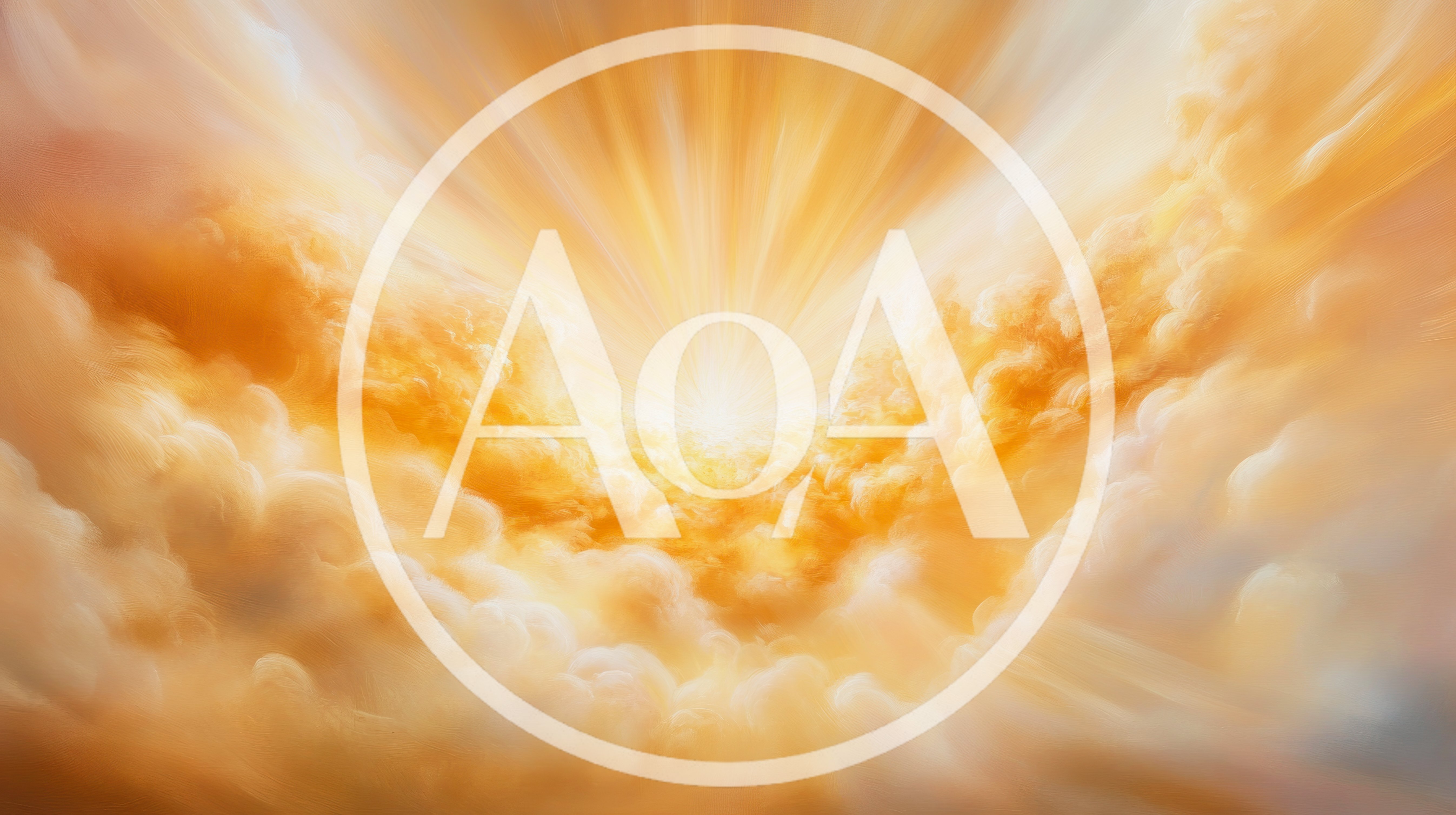 Golden Sunburst Radiating Through Soft Heavenly Clouds