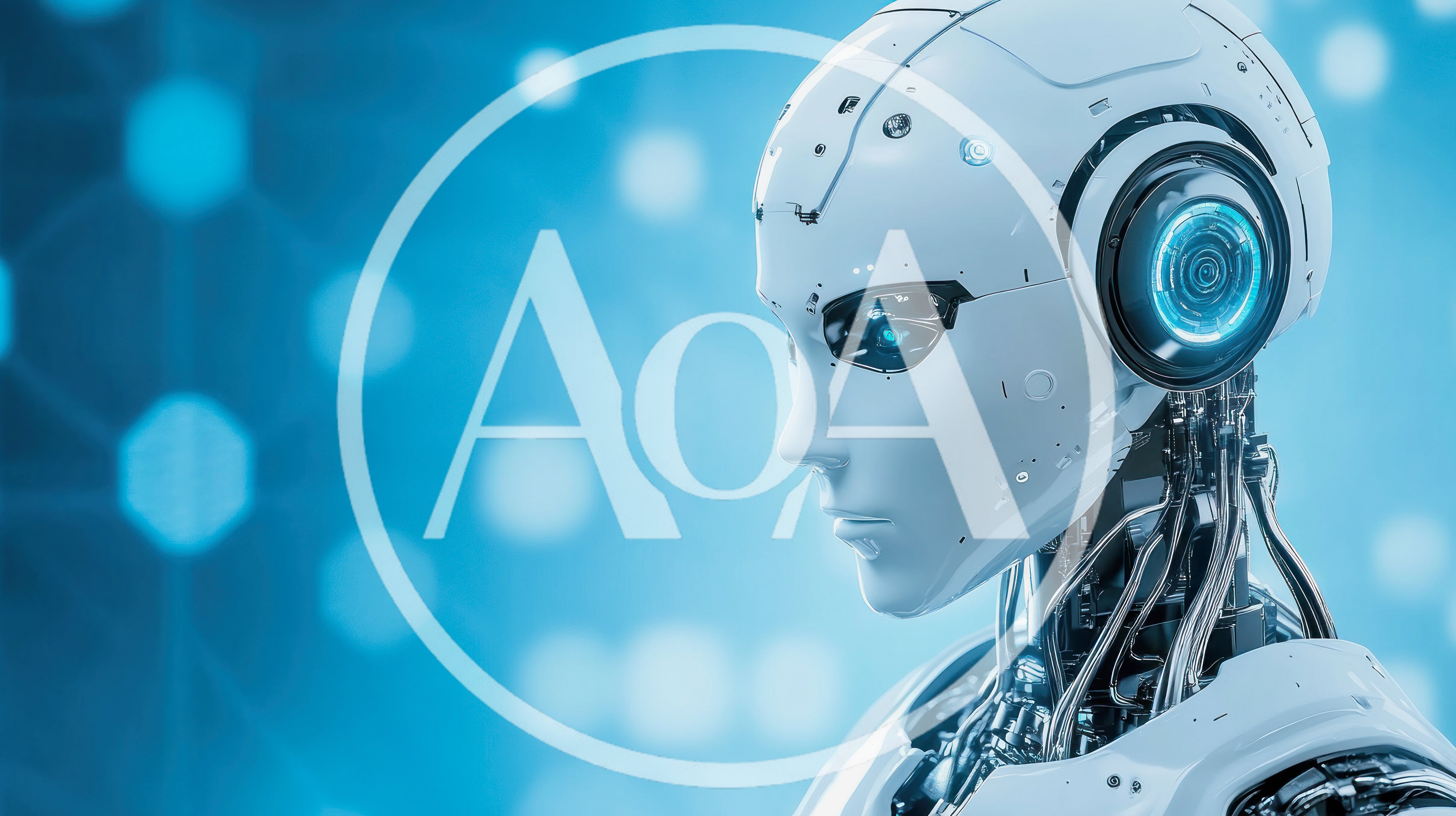 Futuristic Android Robot Head Profile View