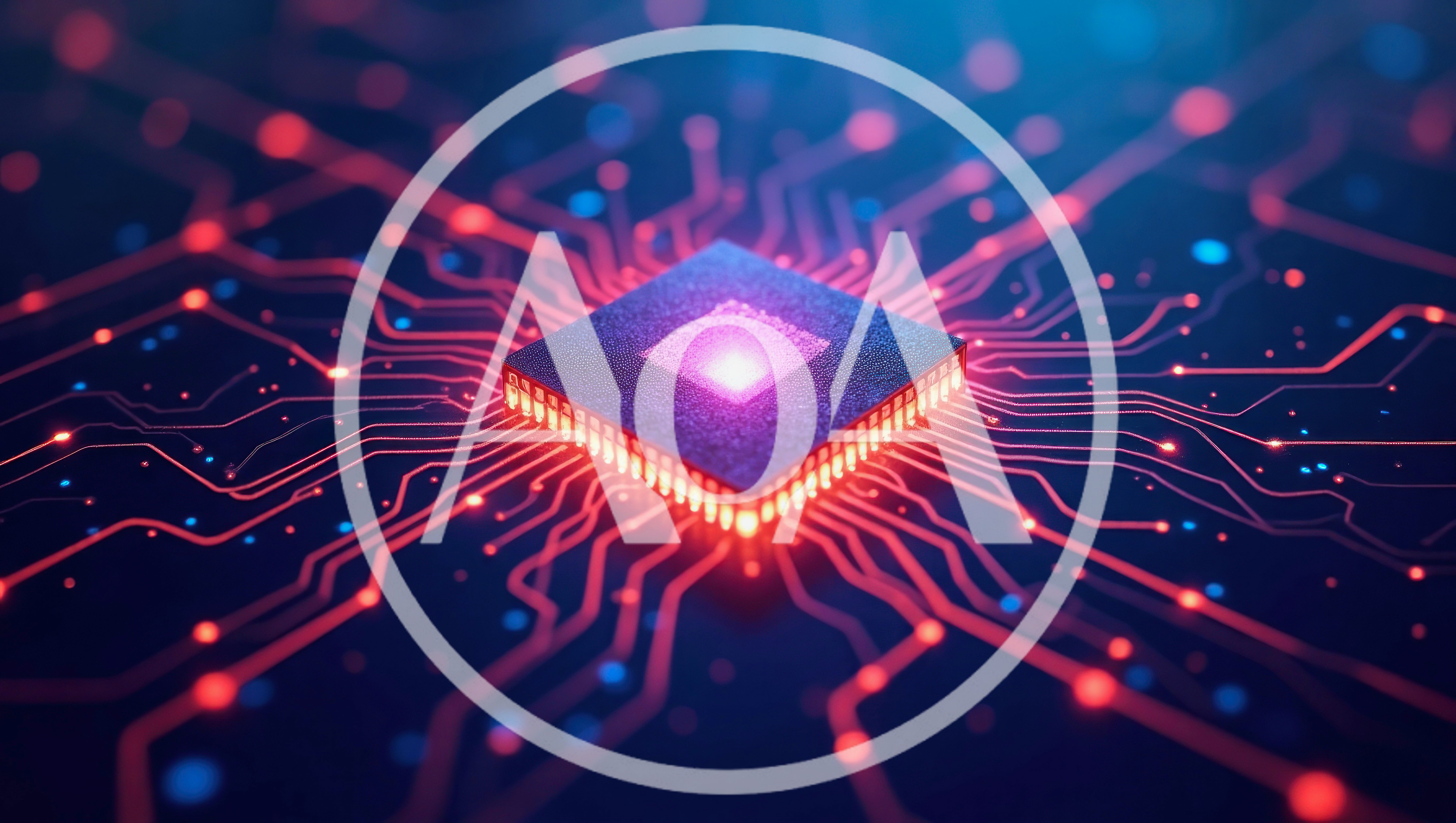Central Processing Unit With Glowing Digital Circuitry