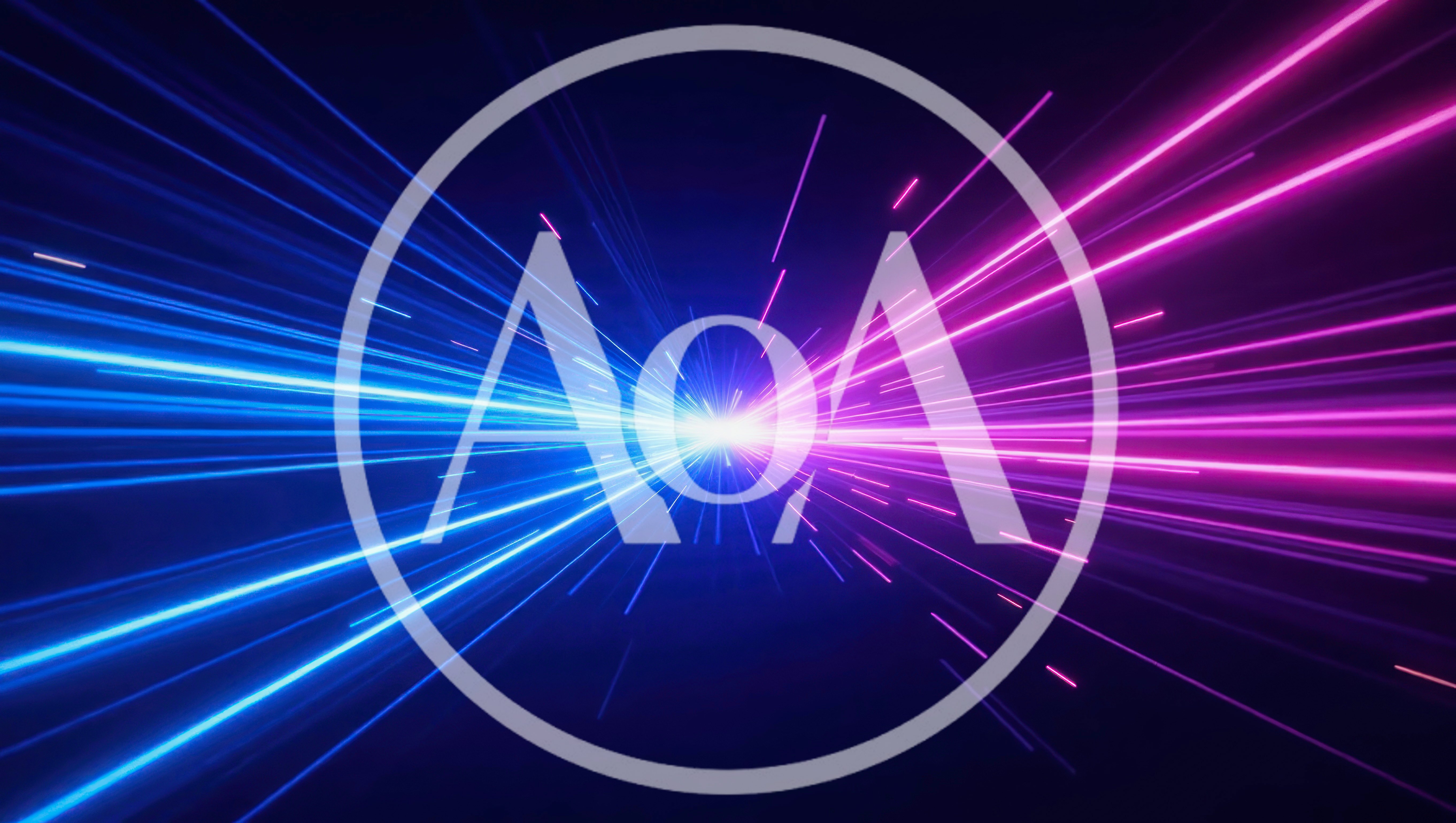 Abstract Neon Light Streaks In Hyperspace Tunnel