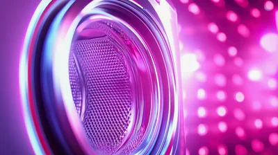 Close Up Of A Modern Washing Machine Drum