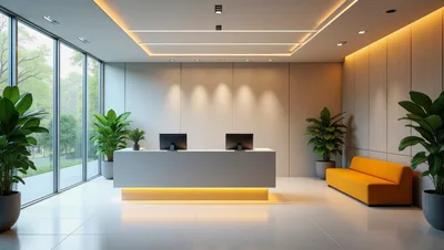Modern Office Reception Area With Minimalist Design