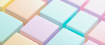 Abstract Pastel Colored Cubes In Isometric Grid