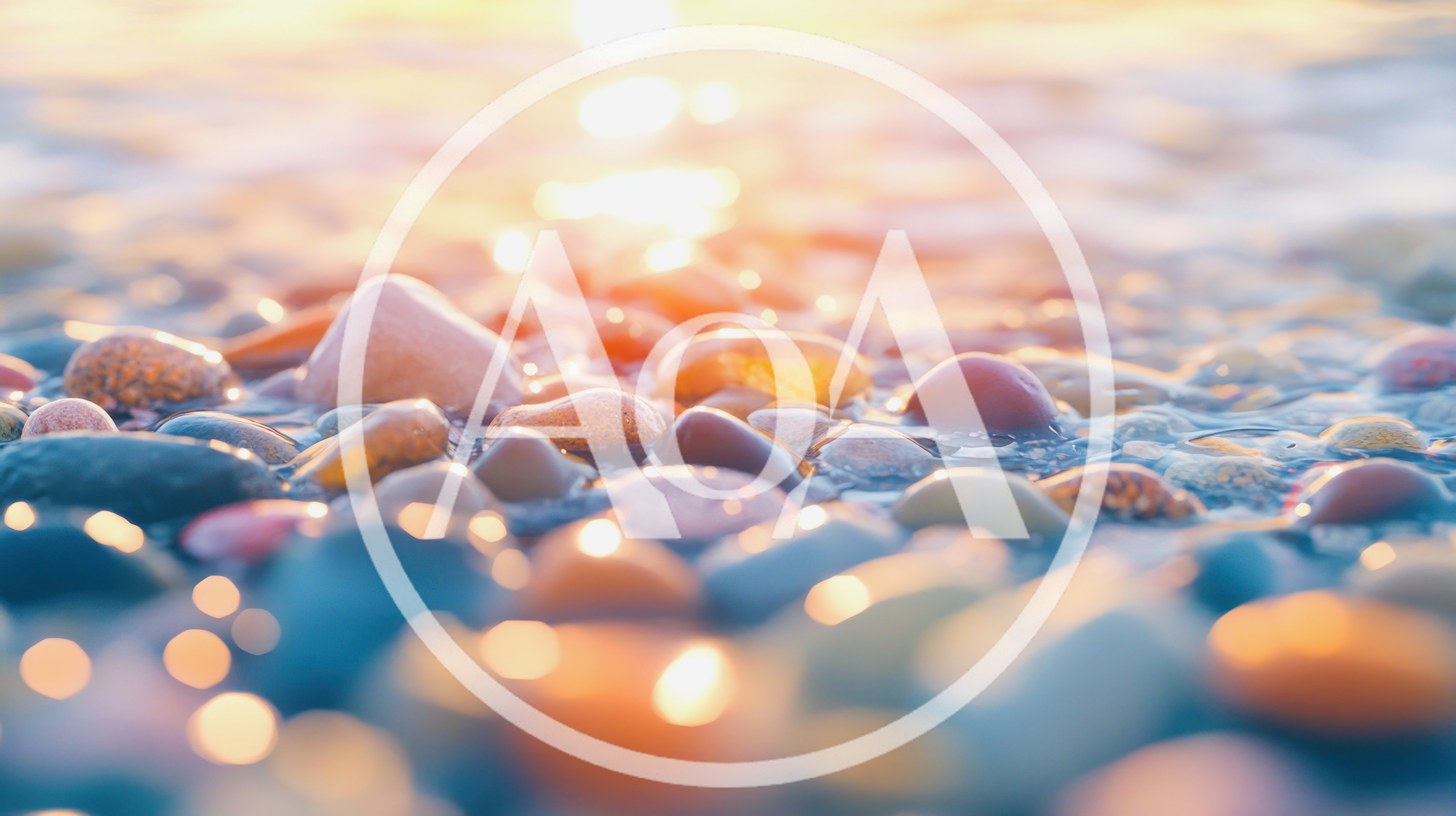 Smooth Colorful Pebbles On A Sunny Beach Shoreline