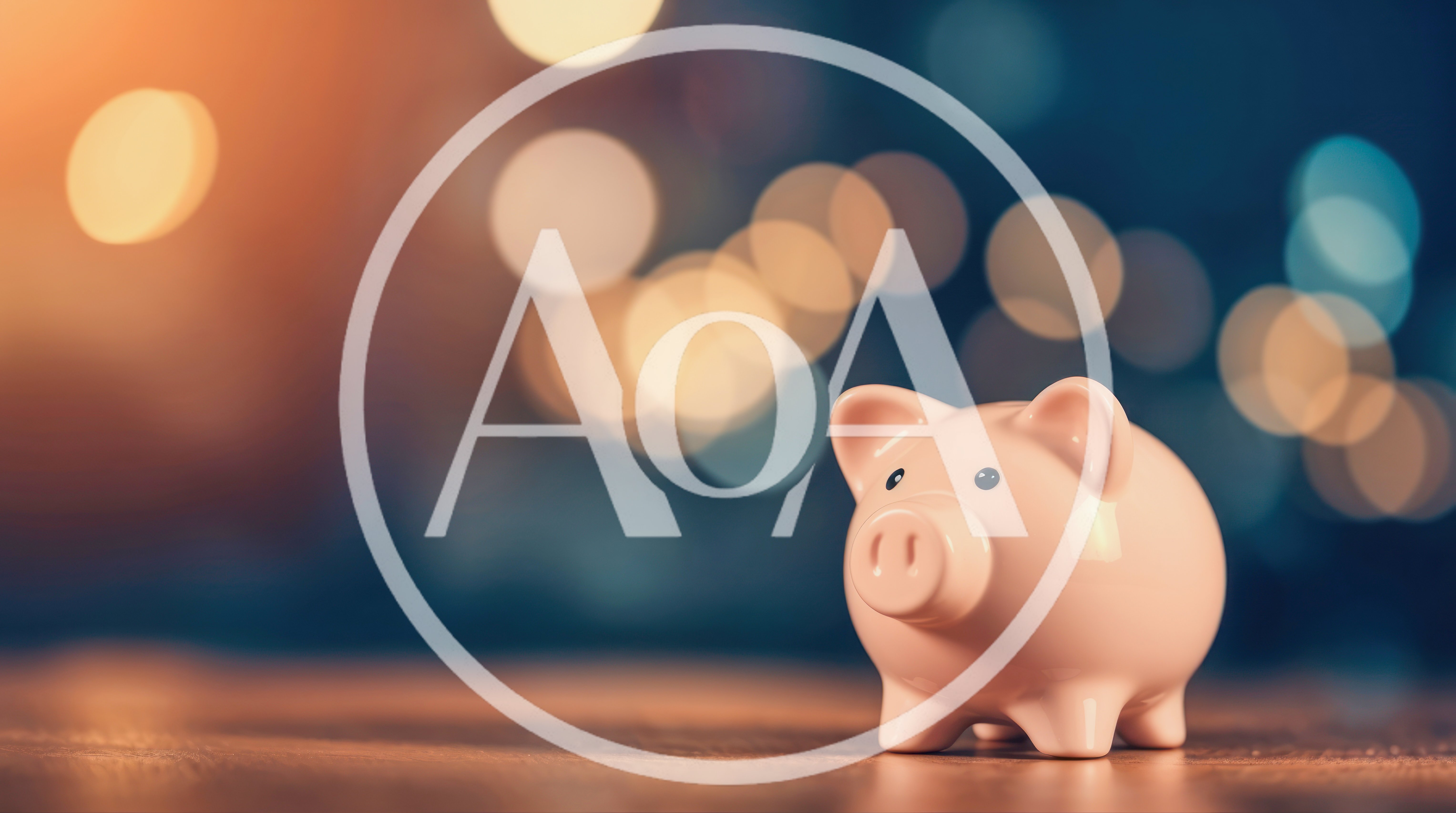 Pink Piggy Bank On Wooden Table With Bokeh Background