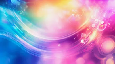 Abstract Colorful Light Waves Background