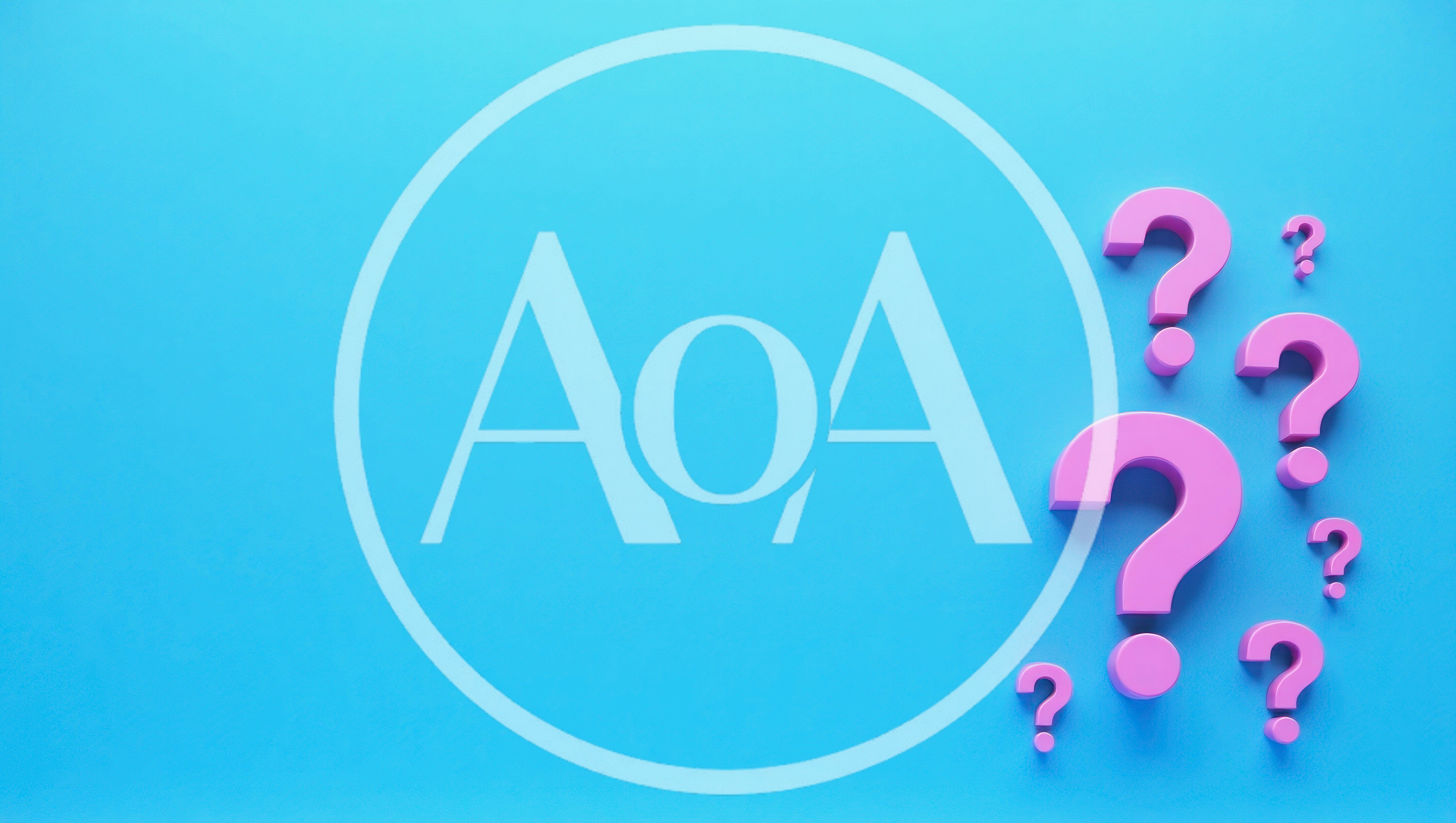 Pink Question Marks On Blue Background
