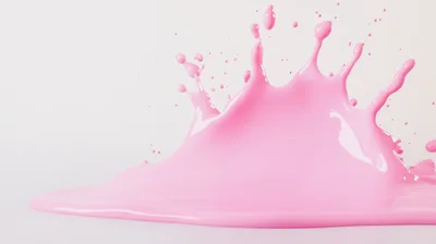 Pink Liquid Splash Against White Background