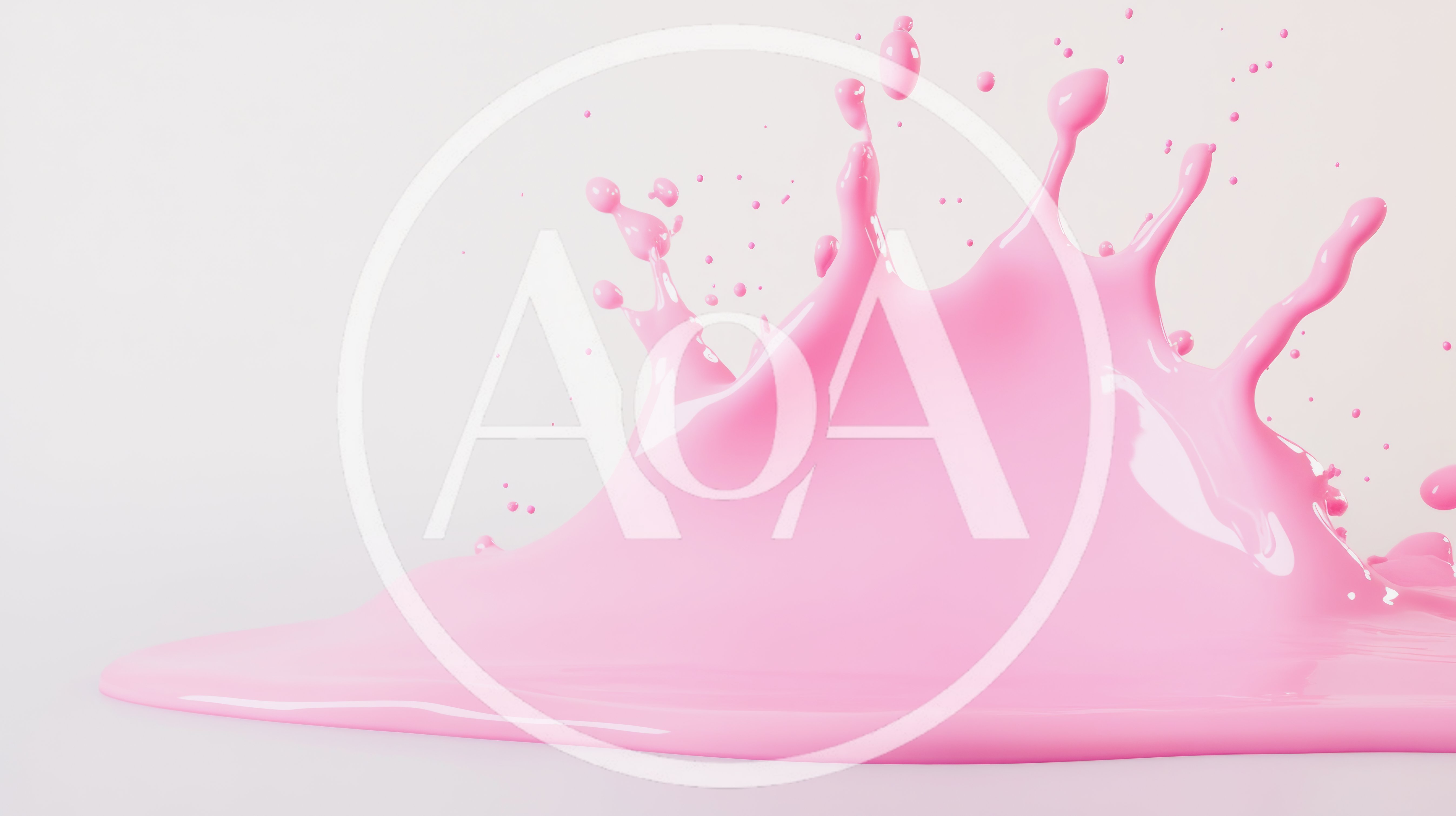 Pink Liquid Splash Against White Background