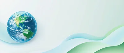 Planet Earth Globe With Abstract Flowing Background