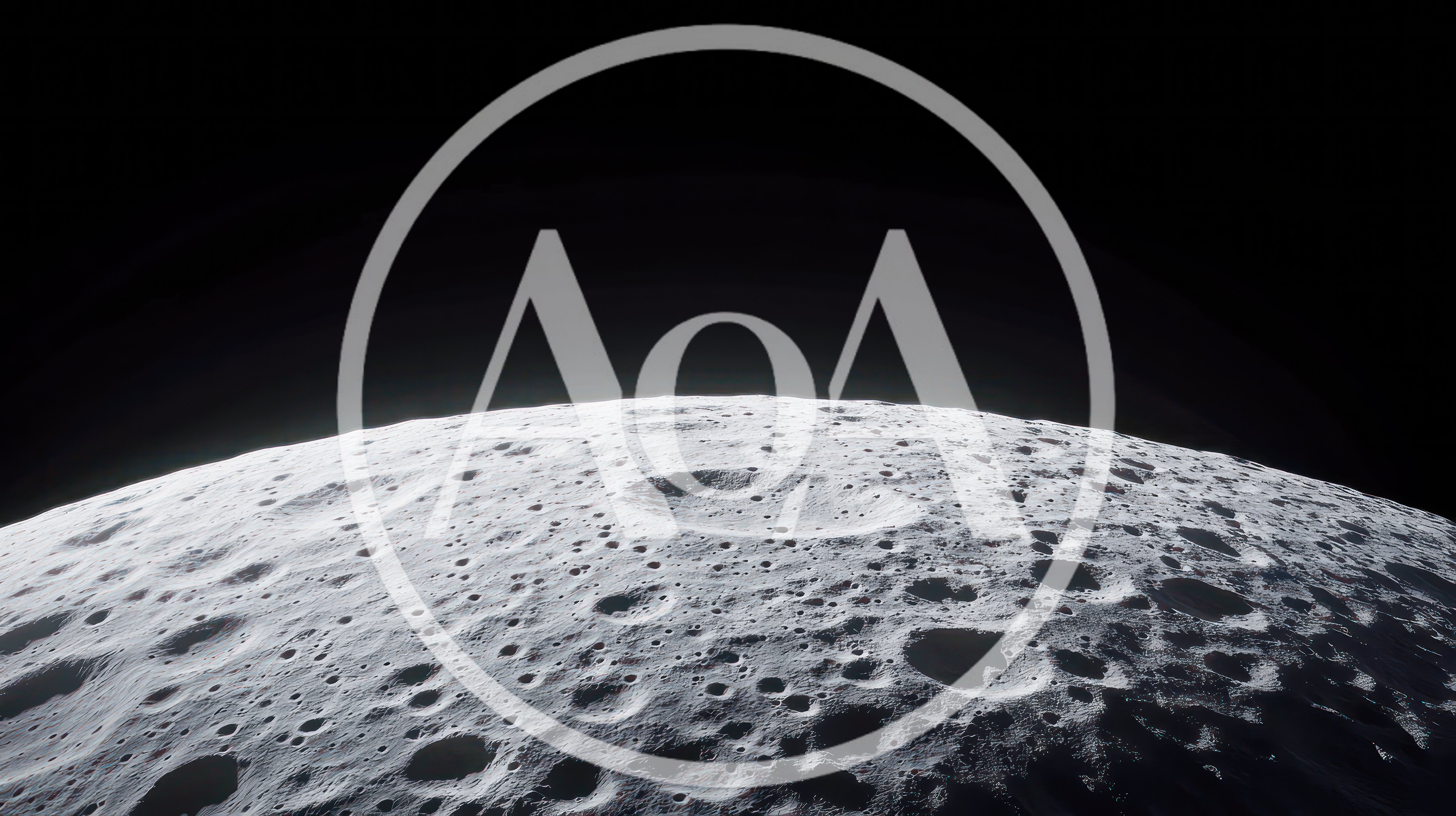 Cinematic View Of The Moon Surface From Space