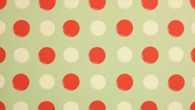 Seamless Pattern Of Red And Cream Polka Dots