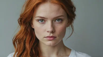 Portrait Of A Young Woman With Red Hair