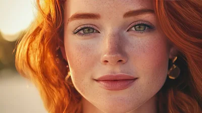Portrait Of A Young Woman With Red Hair