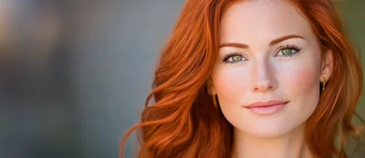 Portrait Of A Beautiful Woman With Red Hair