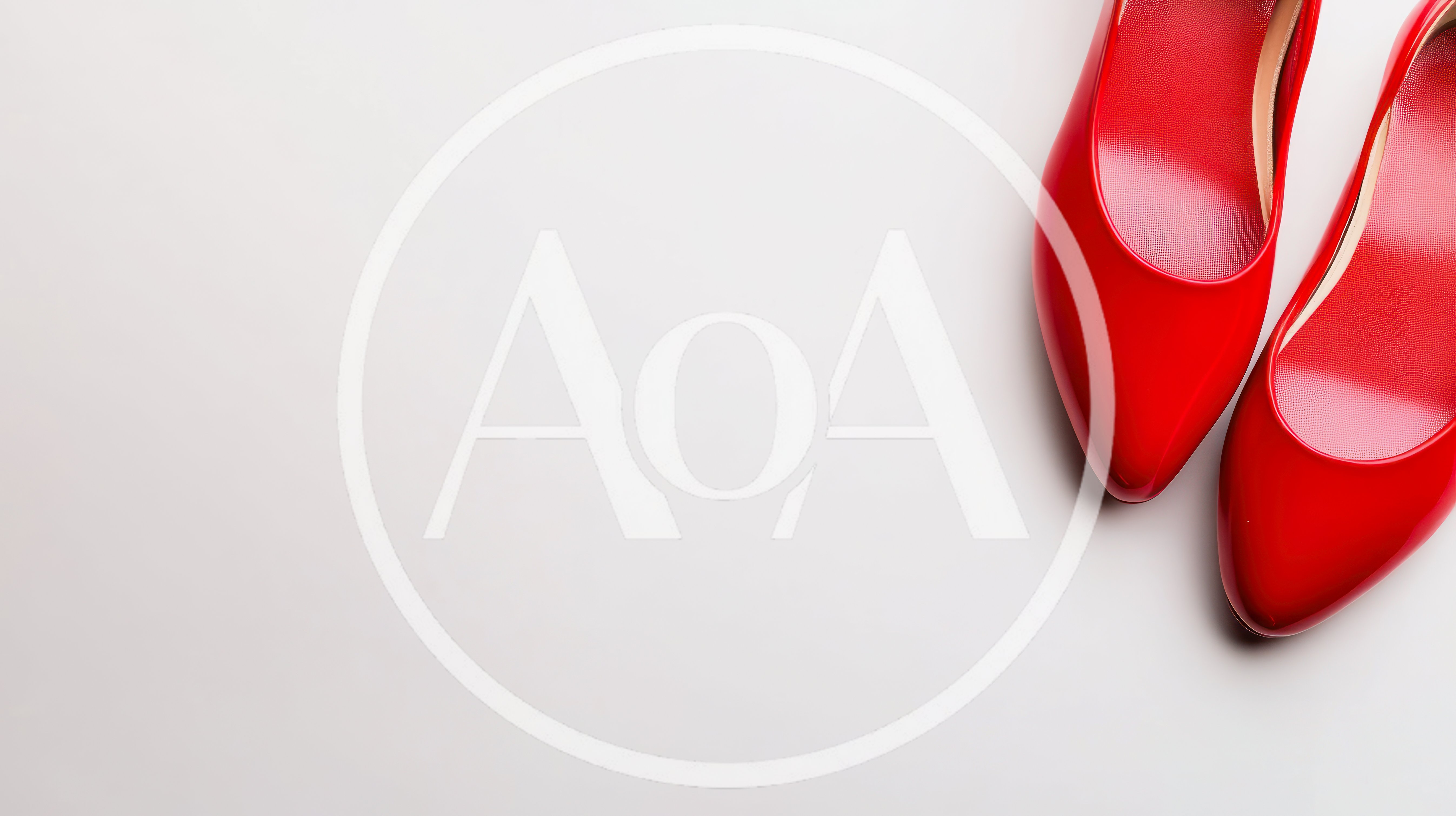 Pair Of Shiny Red High Heel Shoes