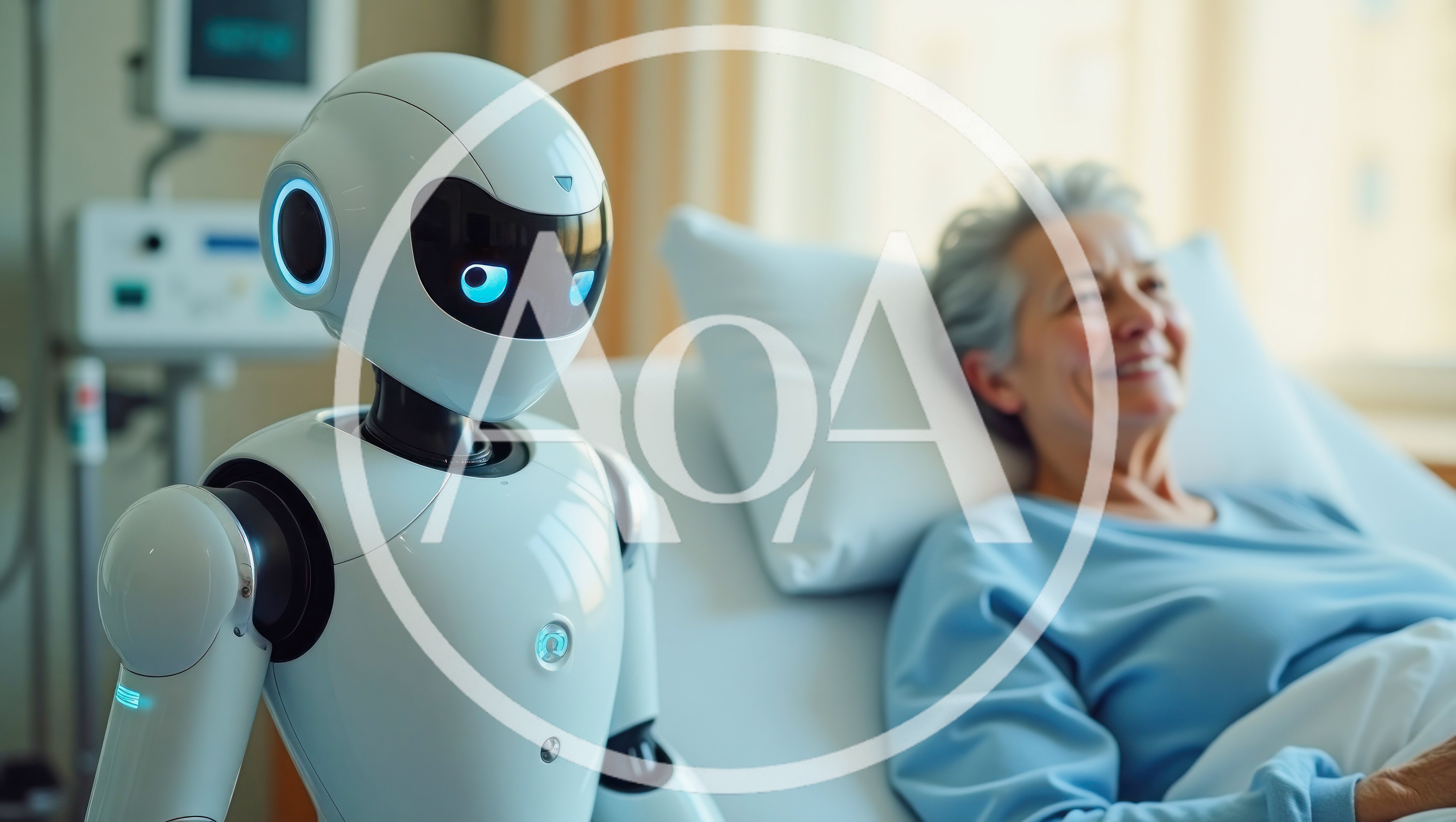Advanced Medical Robot Caring For Elderly Patient