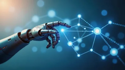 Robotic Hand Interacting With Digital Neural Network