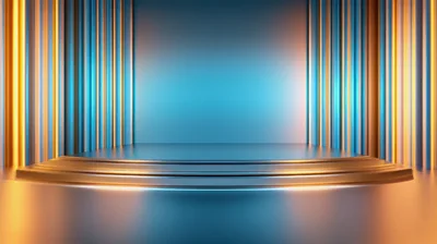 Empty Modern Stage With Vertical Striped Background